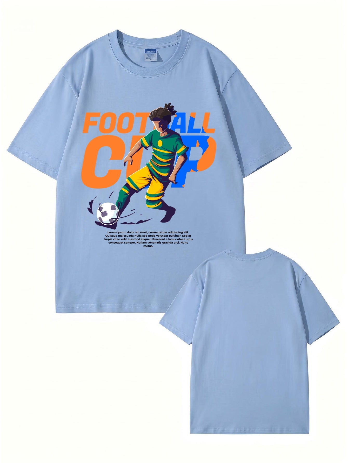 Football Cup Graphic Print T-Shirt - Premium 200gsm Cotton Streetwear