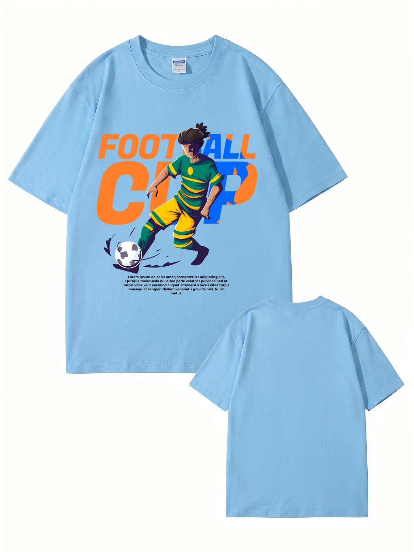 Football Cup Graphic Print T-Shirt - Premium 200gsm Cotton Streetwear