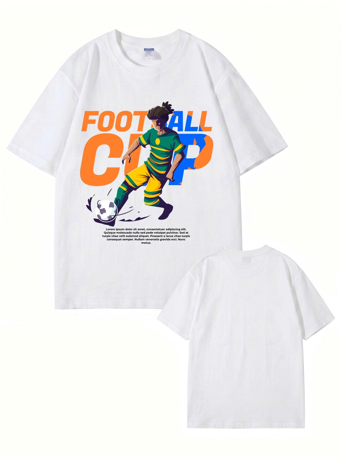 Football Cup Graphic Print T-Shirt - Premium 200gsm Cotton Streetwear