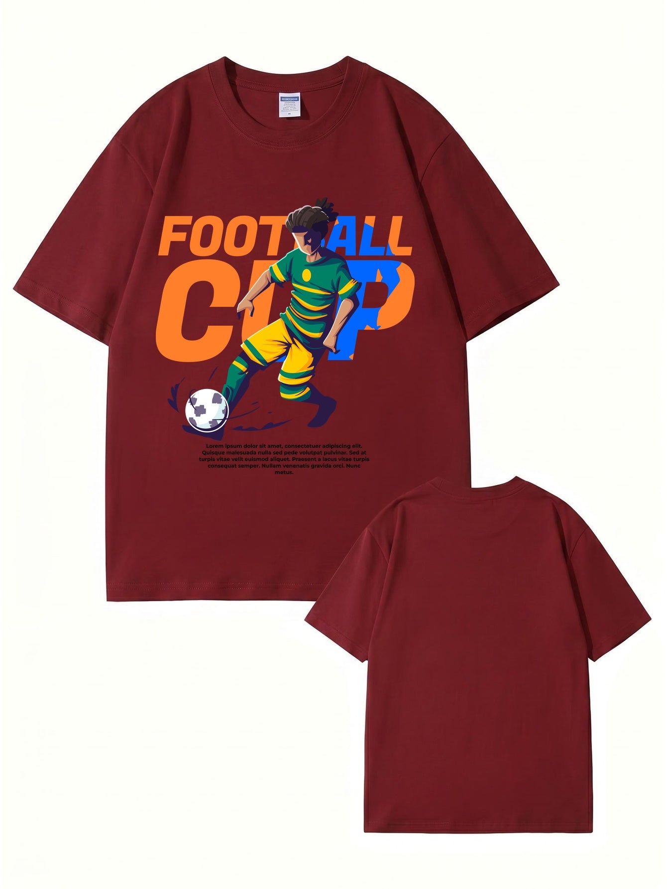 Football Cup Graphic Print T-Shirt - Premium 200gsm Cotton Streetwear