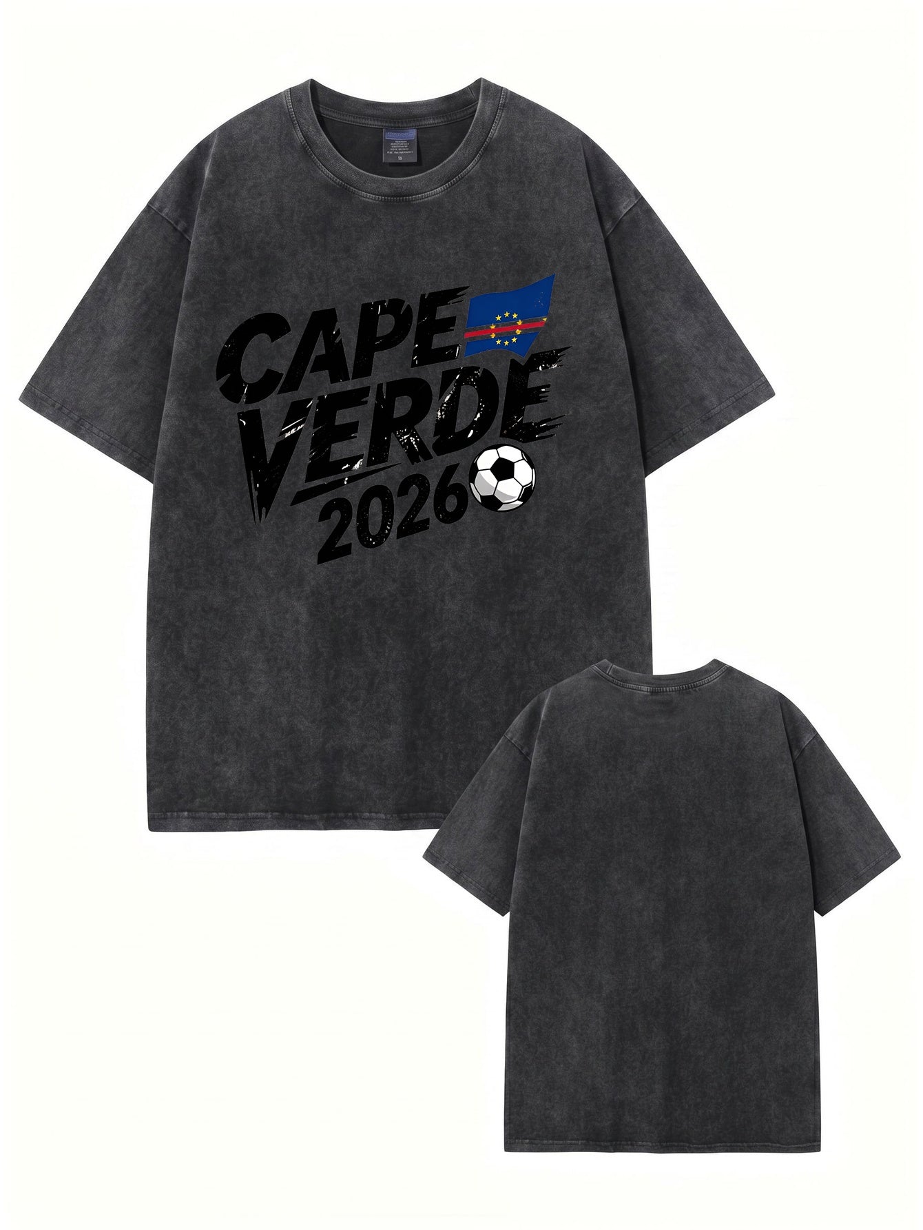 Cape Verde 2026 Soccer Vintage Washed Cotton T-Shirt