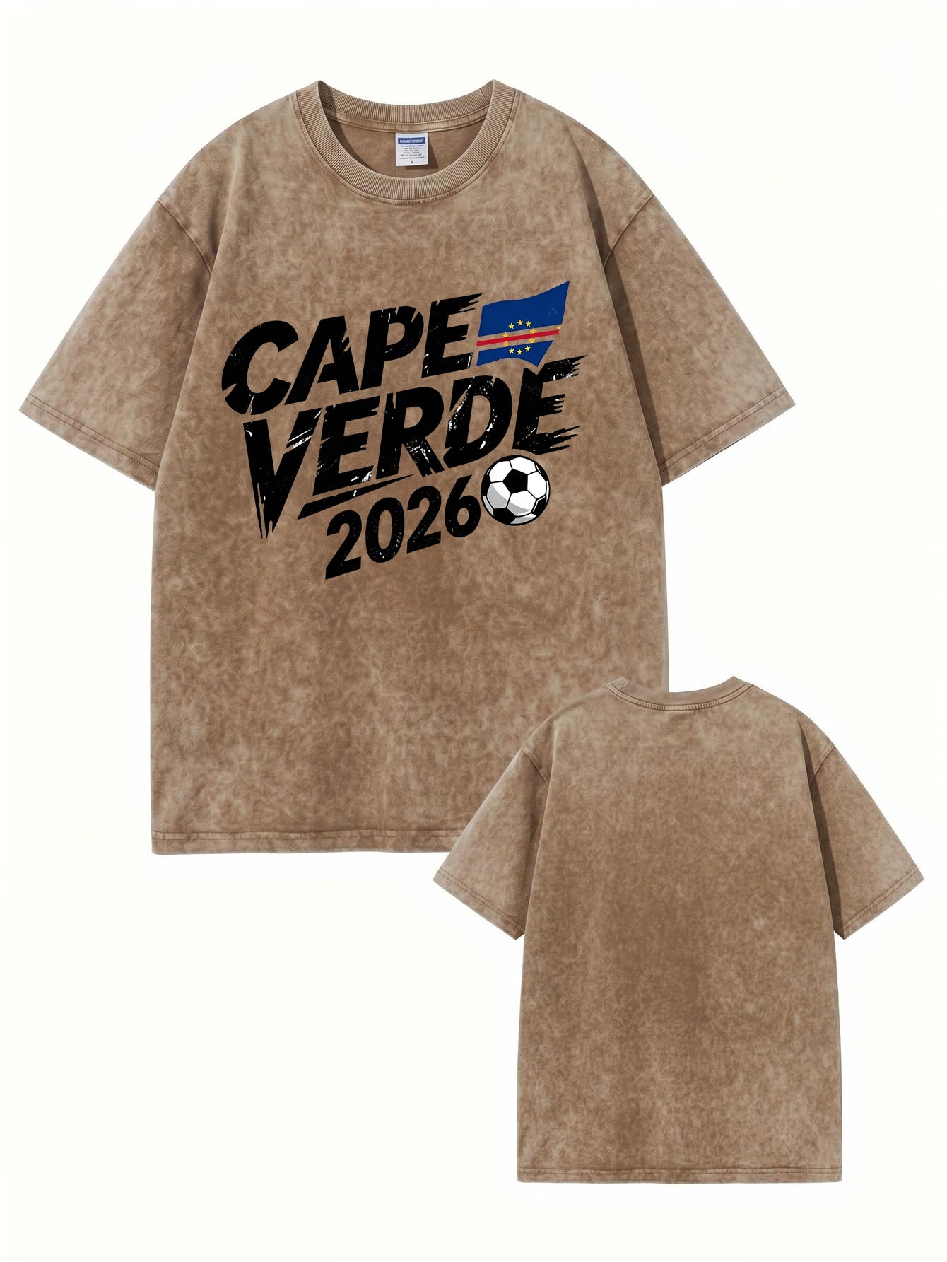 Cape Verde 2026 Soccer Vintage Washed Cotton T-Shirt
