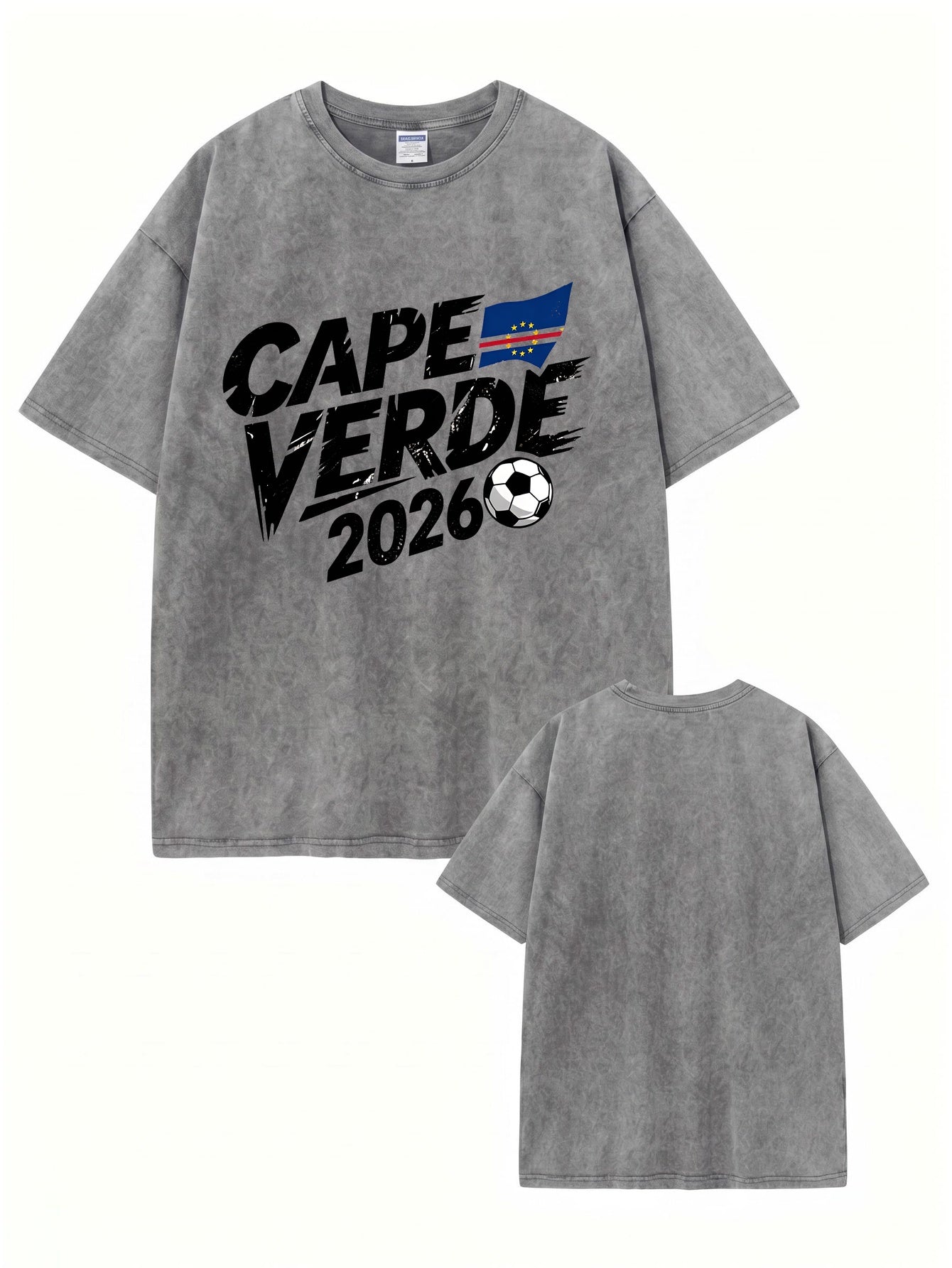 Cape Verde 2026 Soccer Vintage Washed Cotton T-Shirt