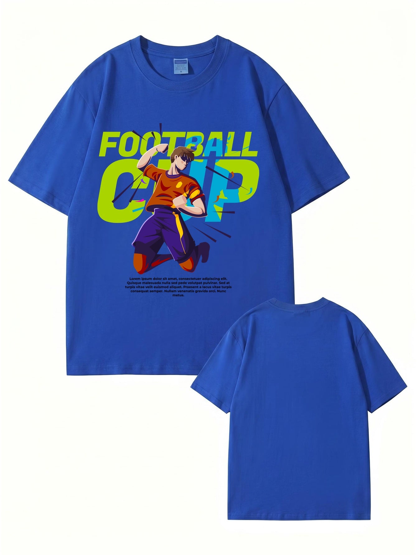 Football Cup Graphic Print T-Shirt - Premium 200gsm Cotton Tee