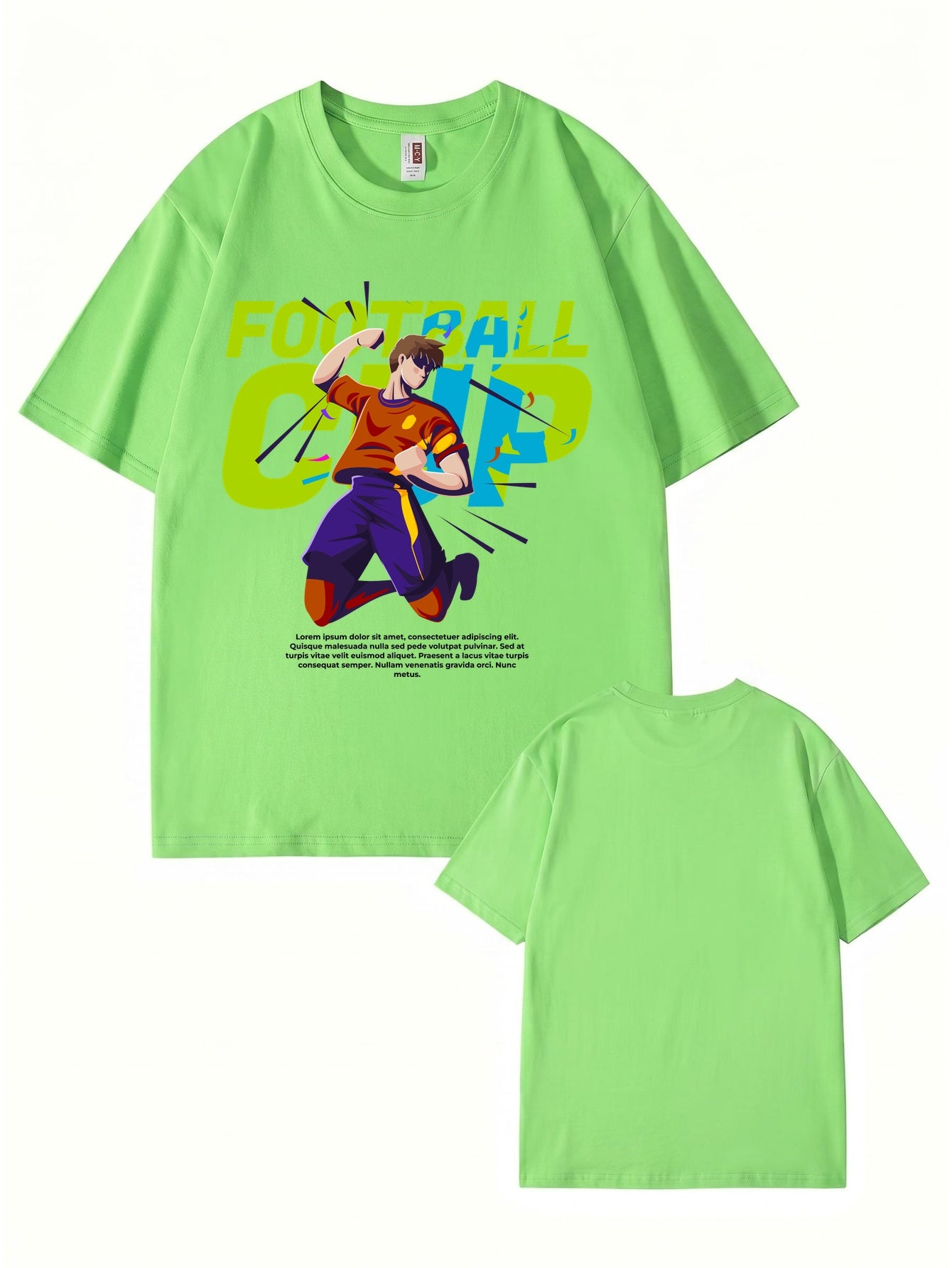 Football Cup Graphic Print T-Shirt - Premium 200gsm Cotton Tee
