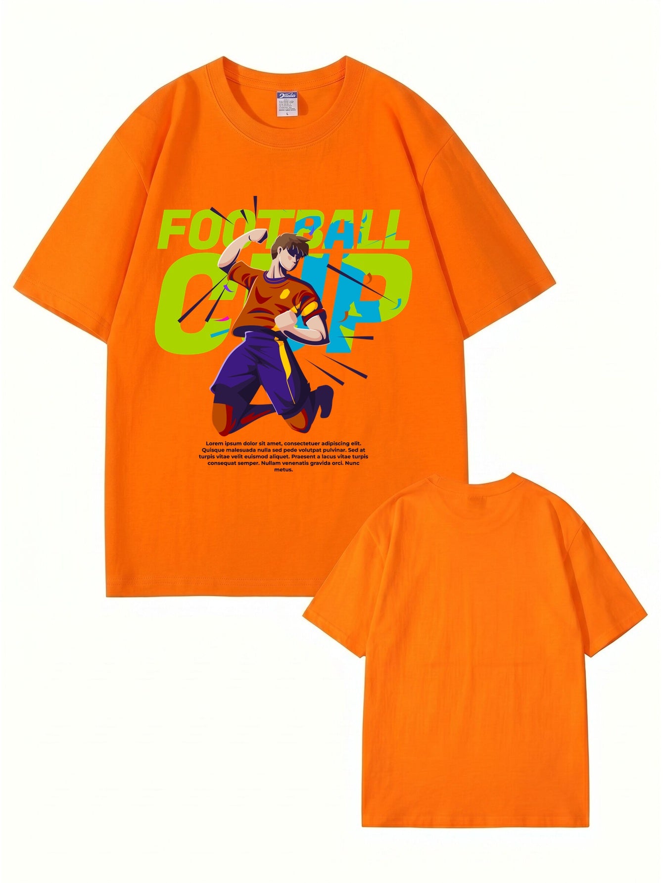 Football Cup Graphic Print T-Shirt - Premium 200gsm Cotton Tee