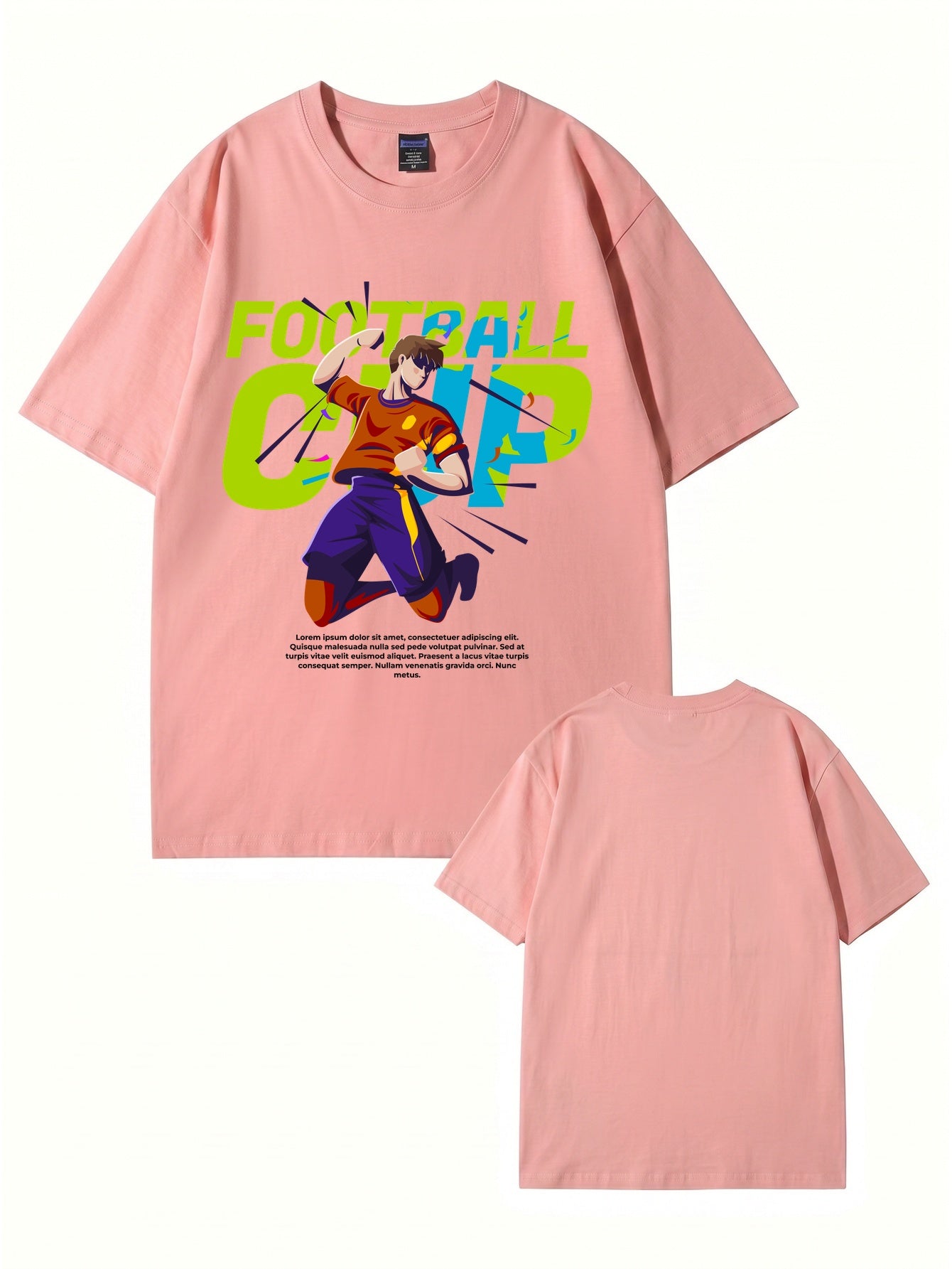 Football Cup Graphic Print T-Shirt - Premium 200gsm Cotton Tee