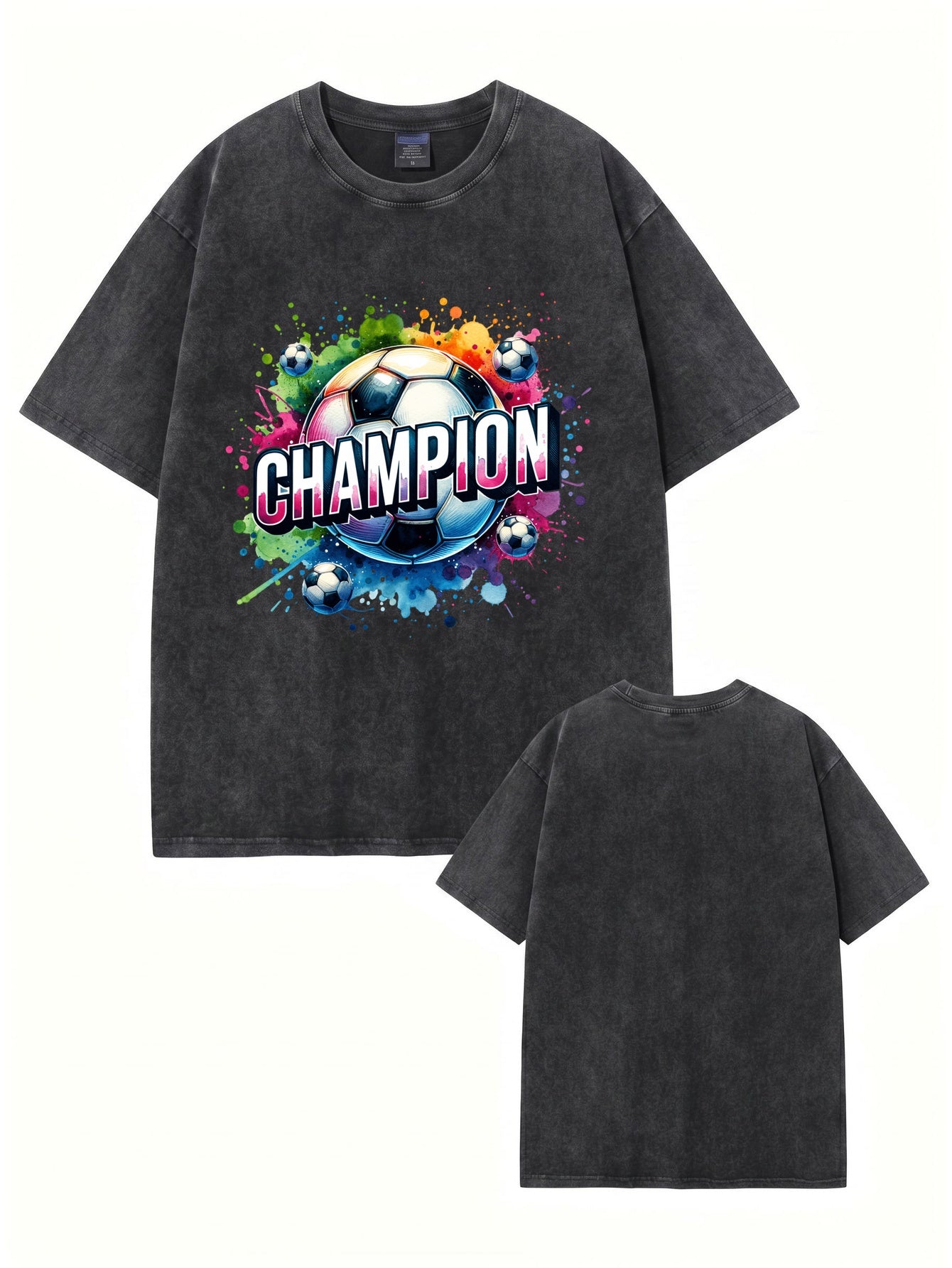 Champion Soccer Graphic Vintage Washed Cotton T-Shirt