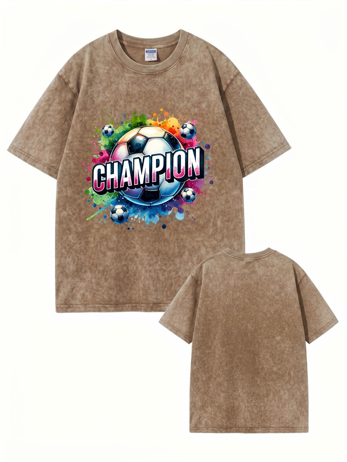 Champion Soccer Graphic Vintage Washed Cotton T-Shirt