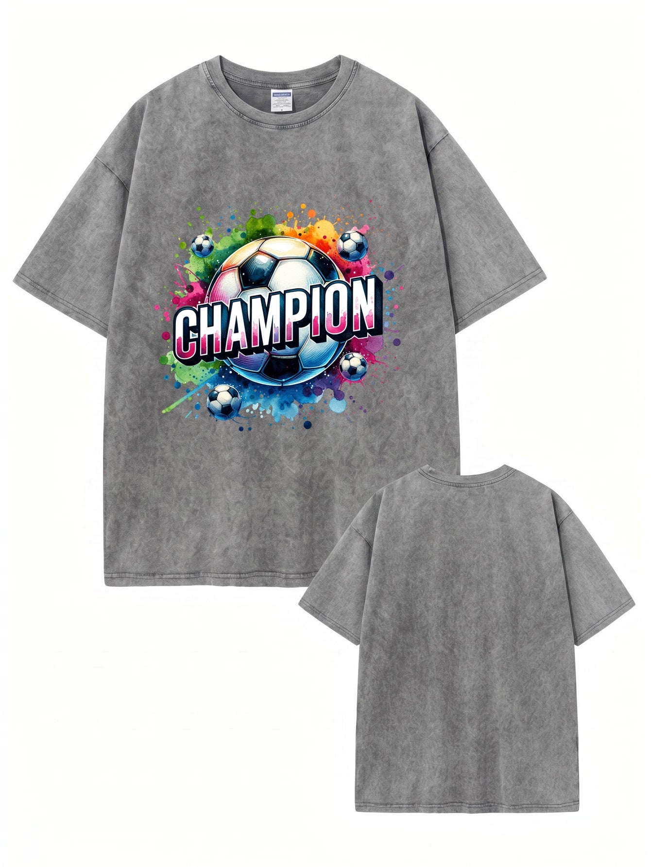 Champion Soccer Graphic Vintage Washed Cotton T-Shirt