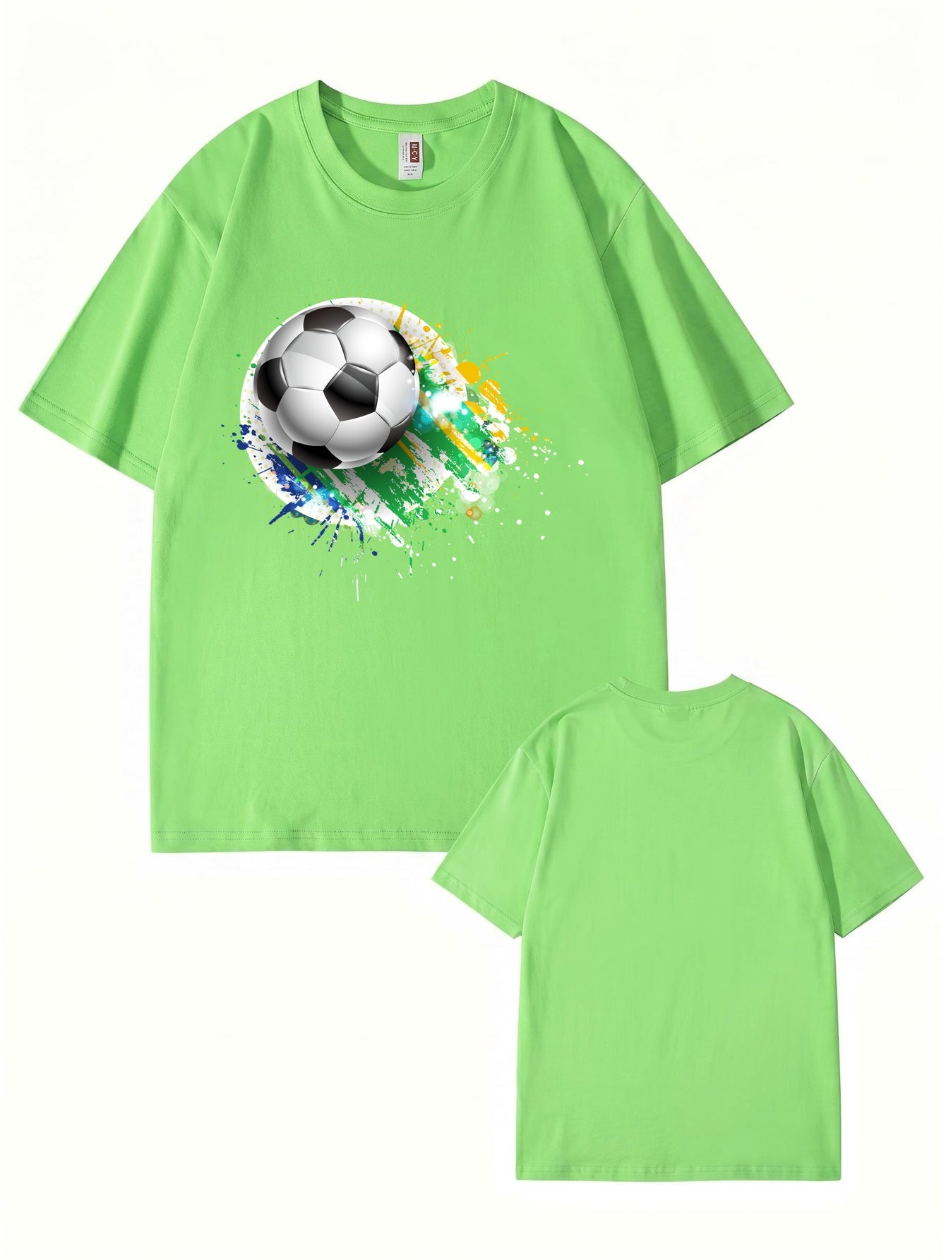 Soccer Ball Paint Splash Graphic T-Shirt - Premium Cotton Tee