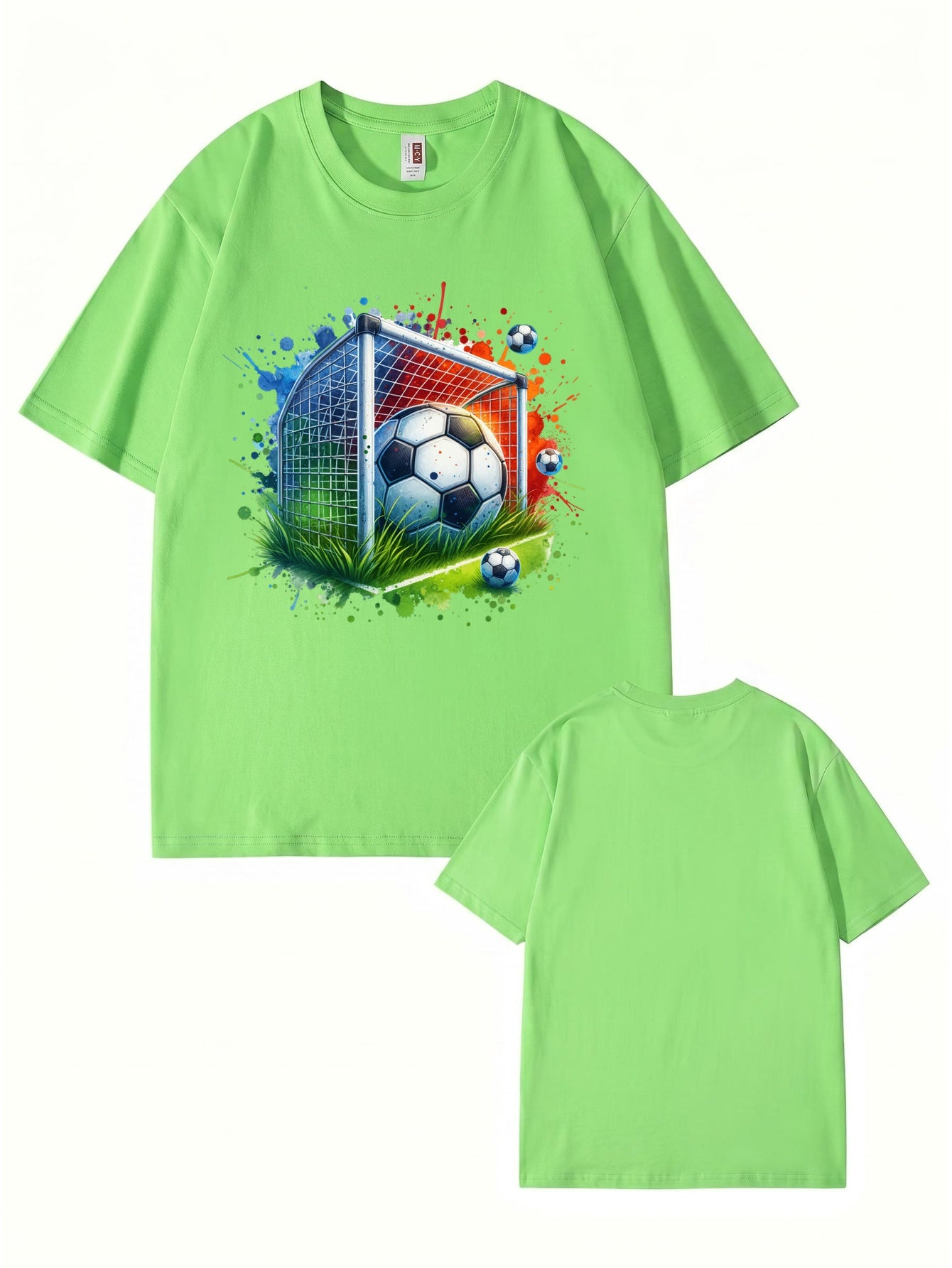Soccer Goal Art Graphic Print T-Shirt - Premium 200gsm Cotton Tee