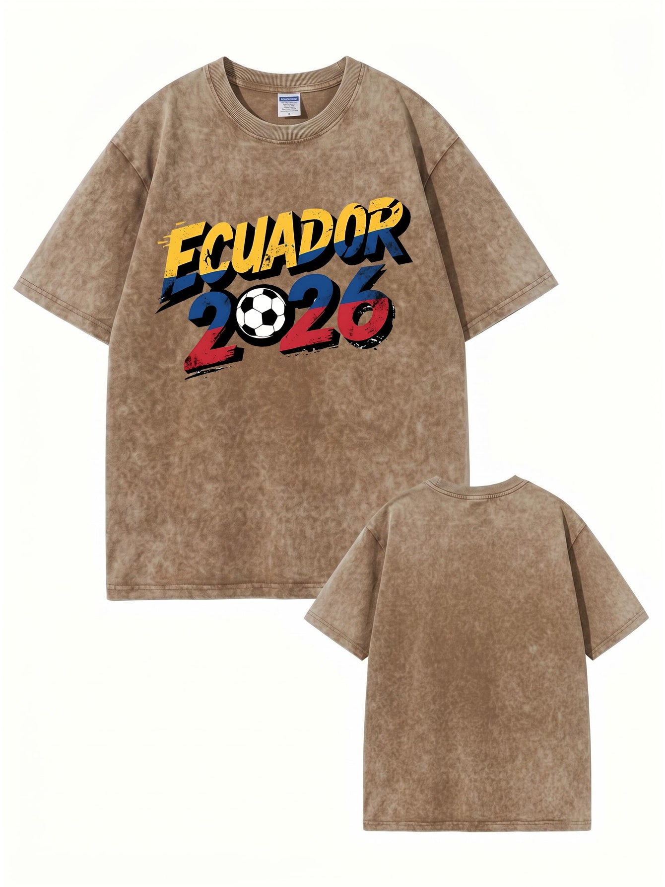 Ecuador 2026 Soccer Vintage Washed Cotton T-Shirt