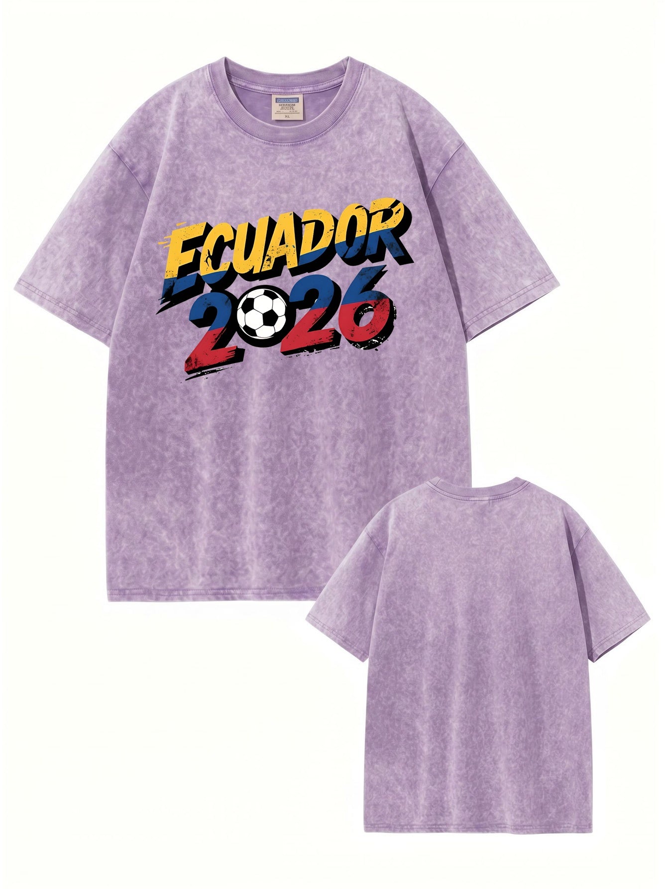 Ecuador 2026 Soccer Vintage Washed Cotton T-Shirt