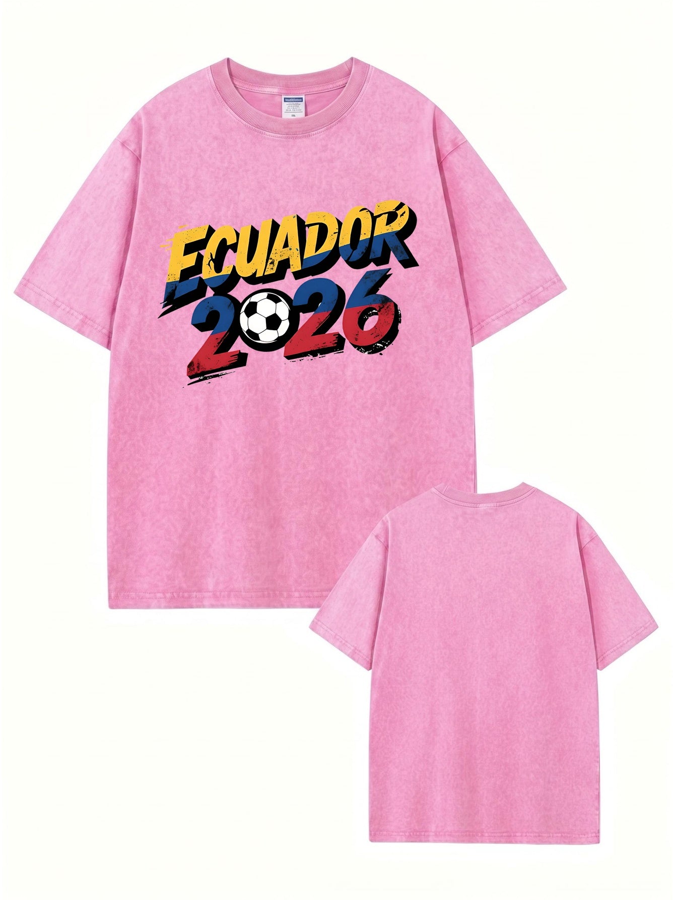 Ecuador 2026 Soccer Vintage Washed Cotton T-Shirt