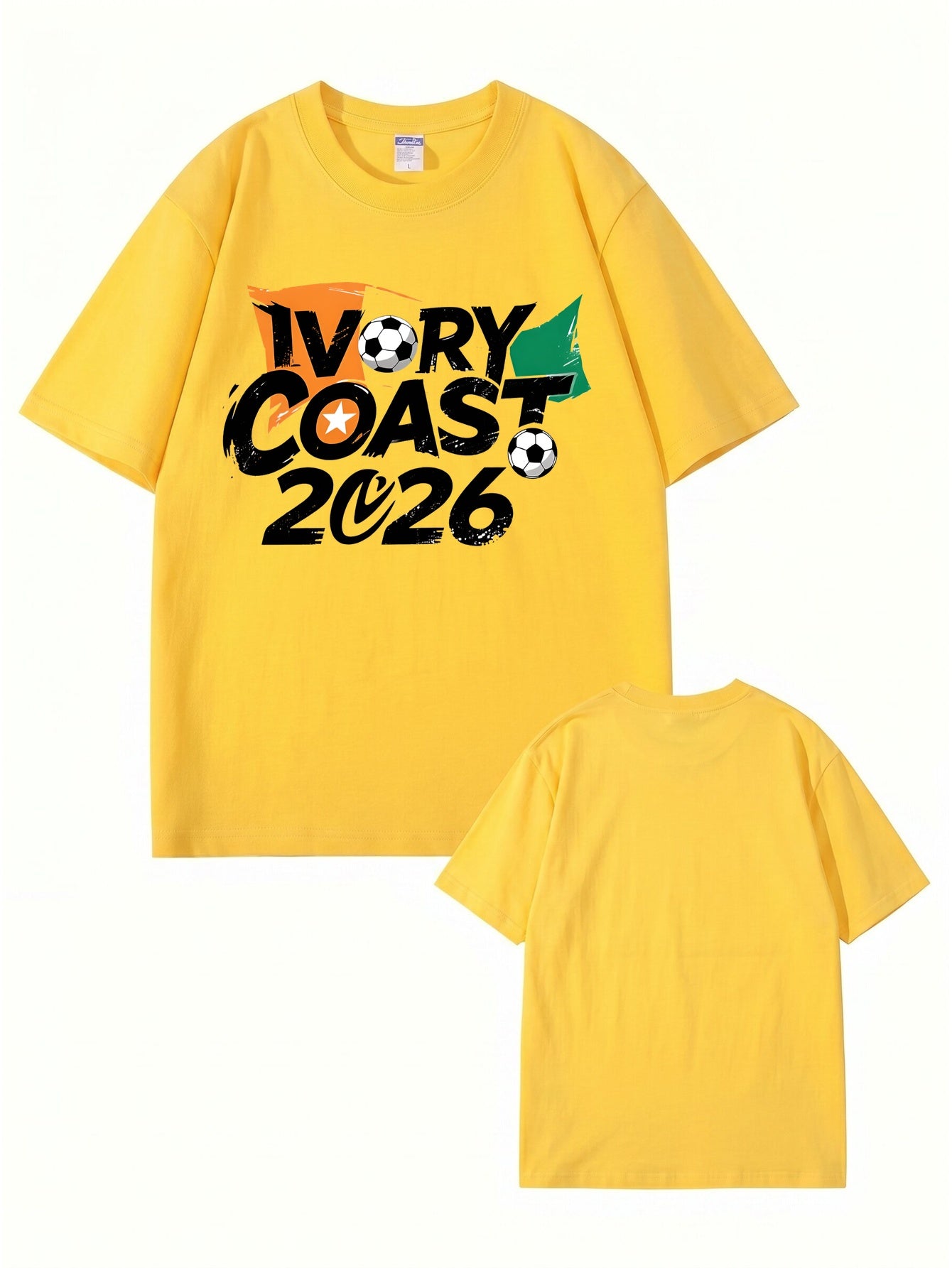 Ivory Coast 2026 Soccer Graphic T-Shirt - Premium Cotton Tee
