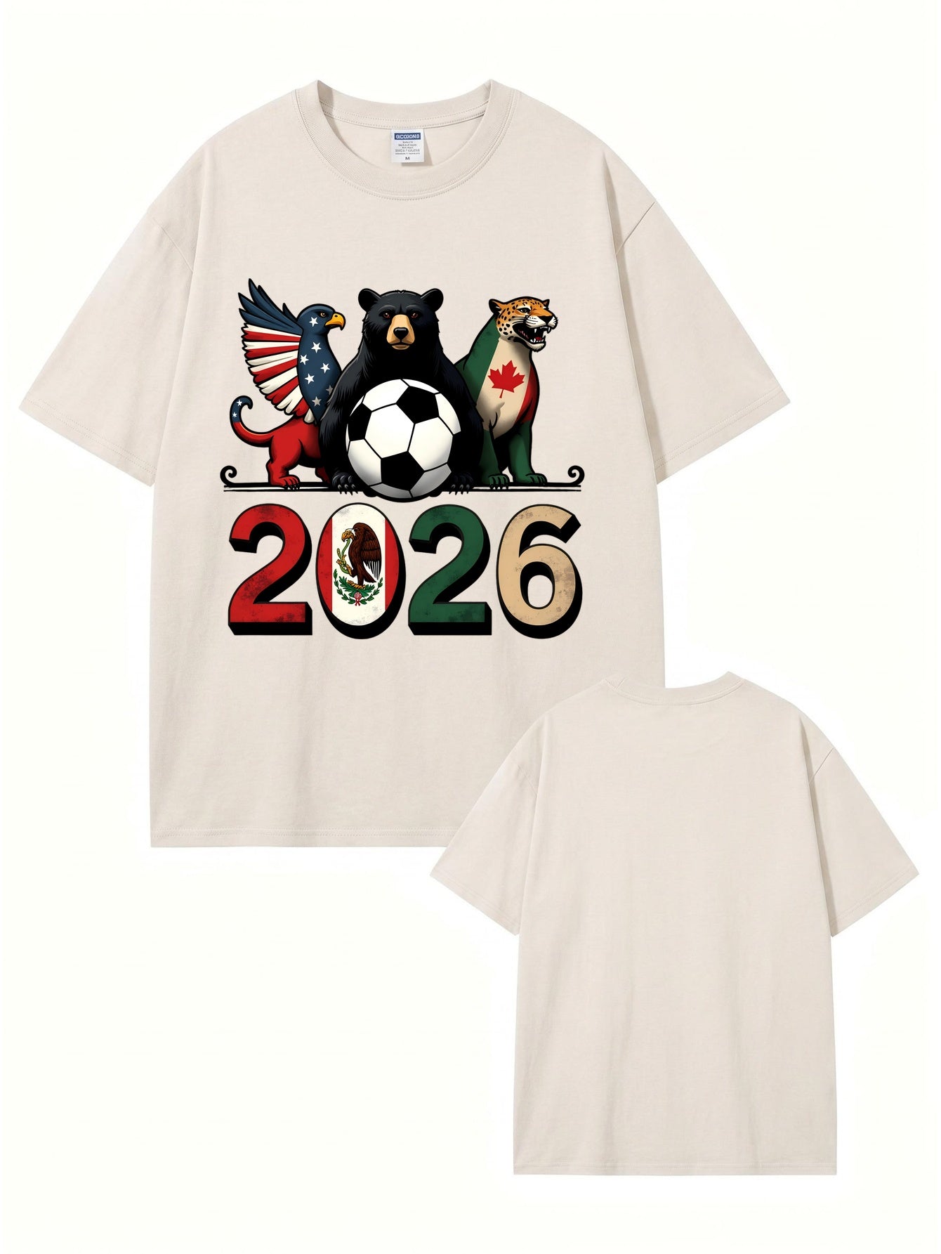 2026 Soccer World Cup Vintage Graphic Heavyweight Cotton T-Shirt