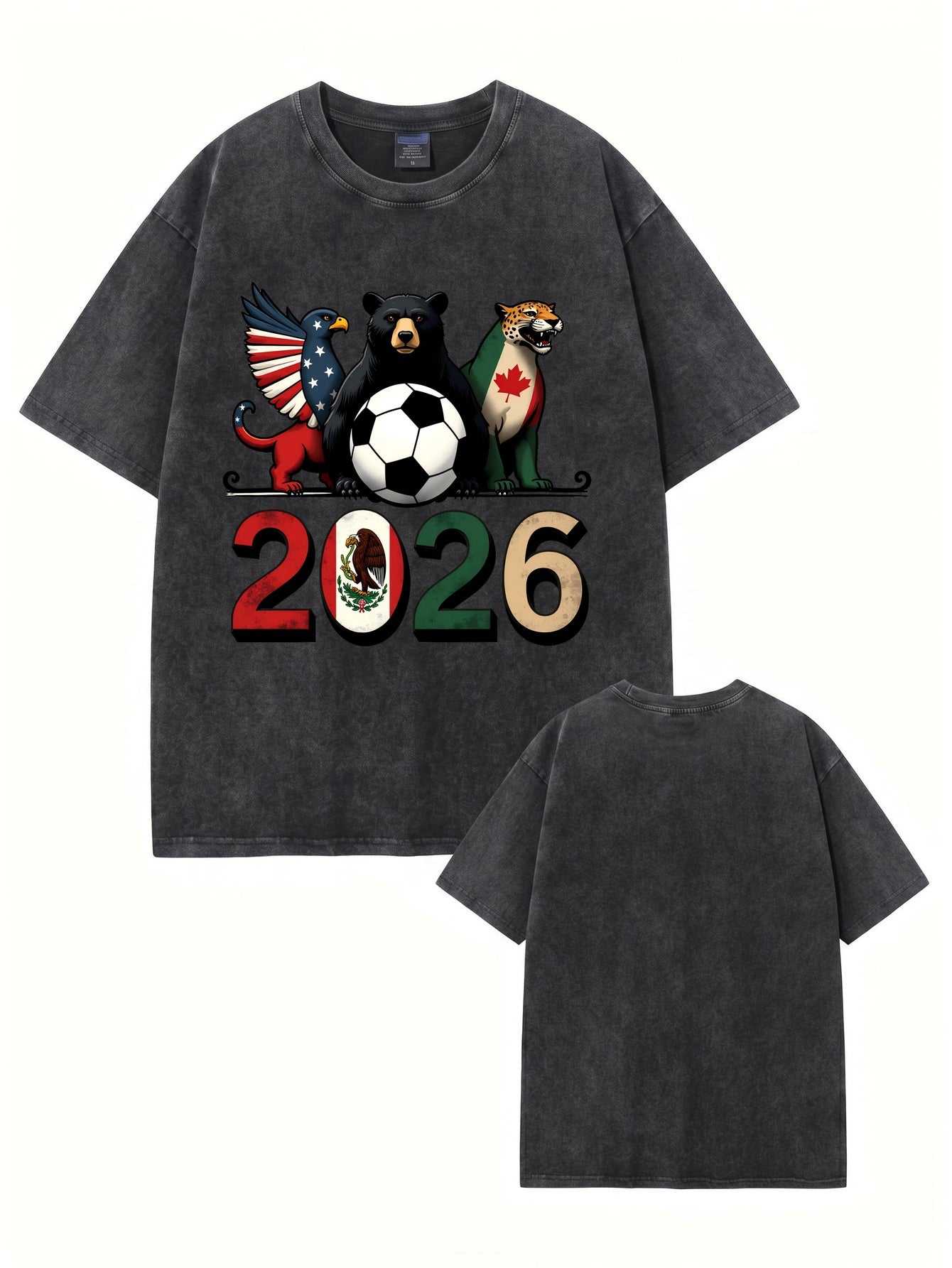2026 Soccer World Cup Vintage Graphic Heavyweight Cotton T-Shirt