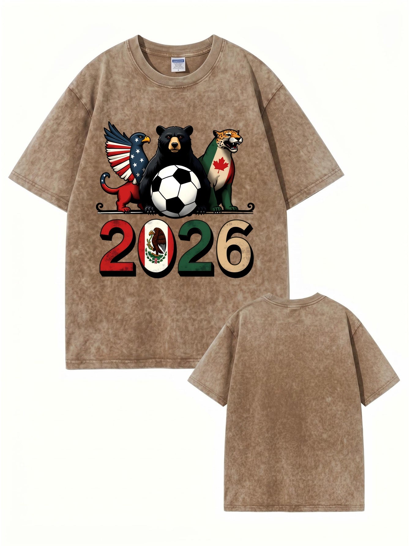 2026 Soccer World Cup Vintage Graphic Heavyweight Cotton T-Shirt