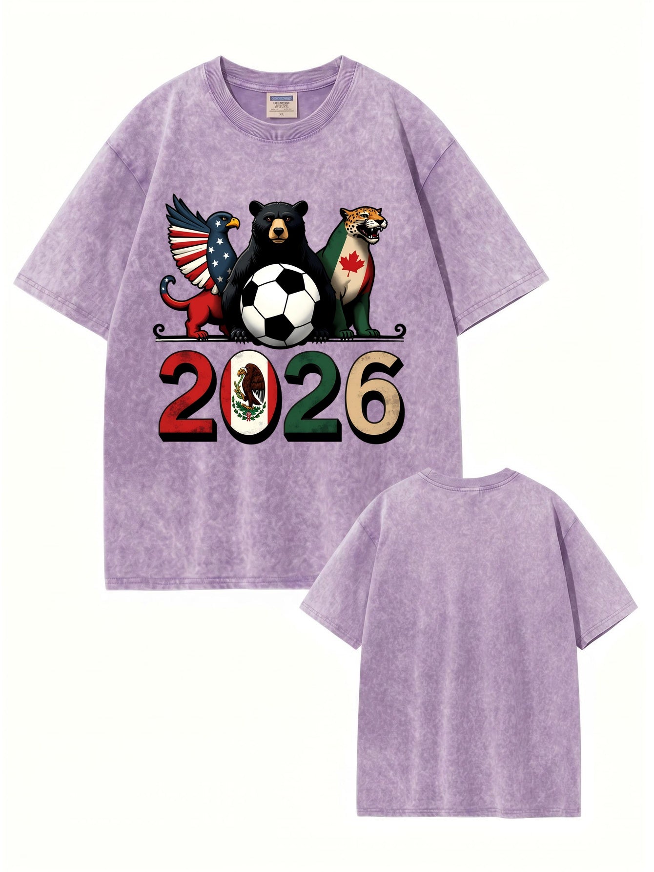 2026 Soccer World Cup Vintage Graphic Heavyweight Cotton T-Shirt