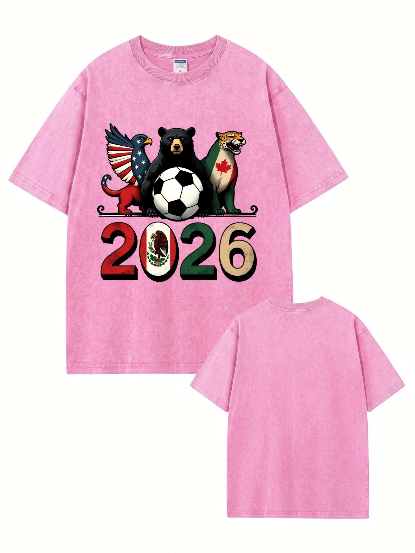 2026 Soccer World Cup Vintage Graphic Heavyweight Cotton T-Shirt
