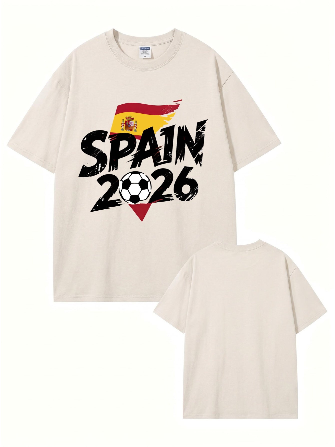 Spain 2026 Soccer Vintage Wash Cotton T-Shirt