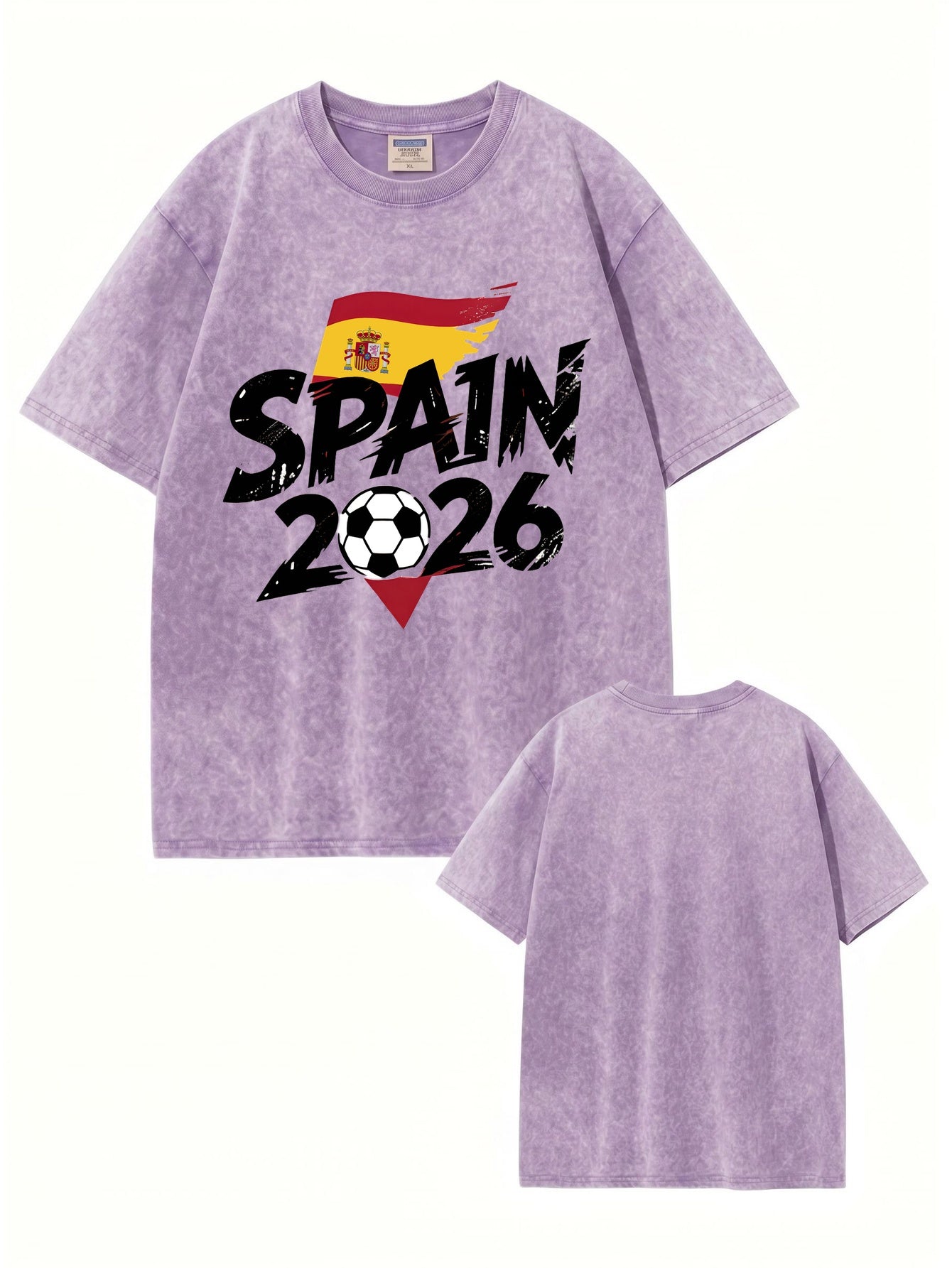 Spain 2026 Soccer Vintage Wash Cotton T-Shirt