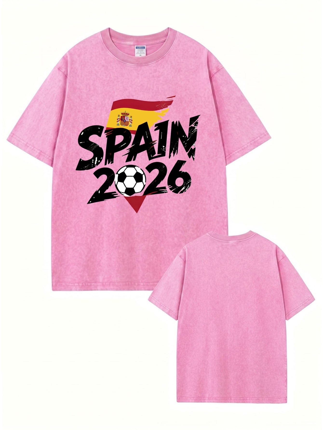 Spain 2026 Soccer Vintage Wash Cotton T-Shirt