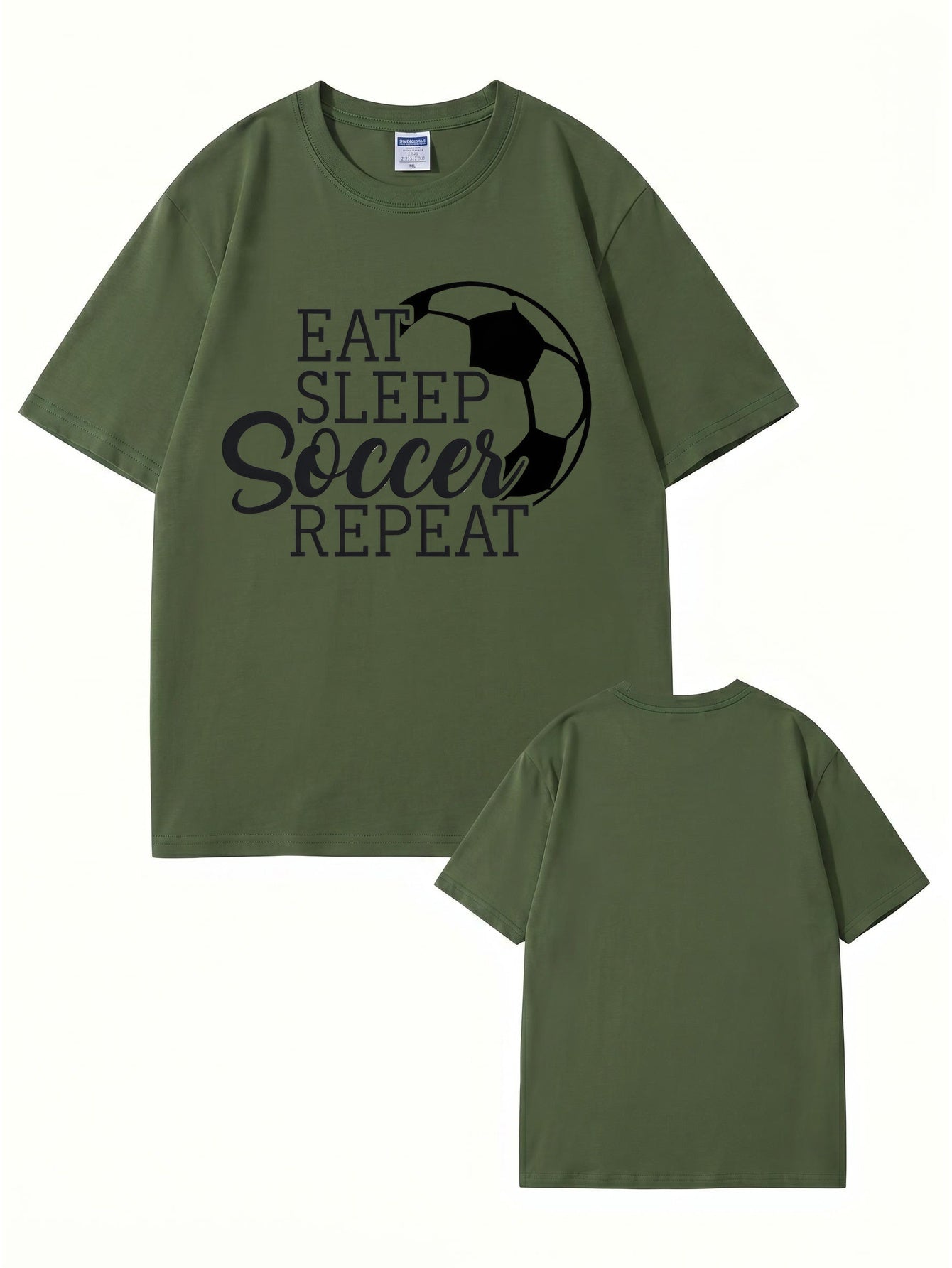 Eat Sleep Soccer Repeat Graphic T-Shirt - Premium Cotton Tee