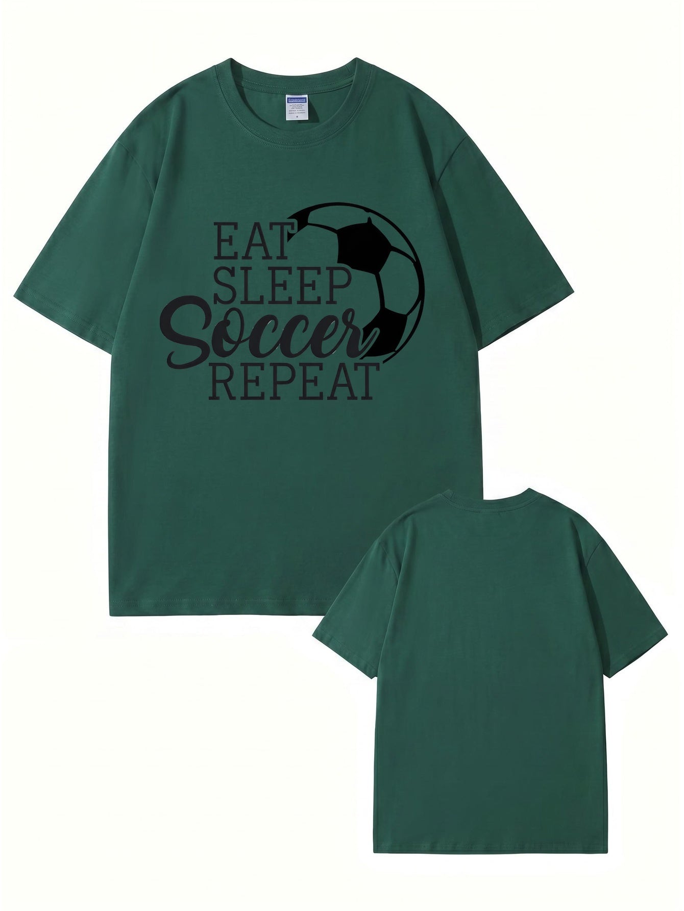 Eat Sleep Soccer Repeat Graphic T-Shirt - Premium Cotton Tee
