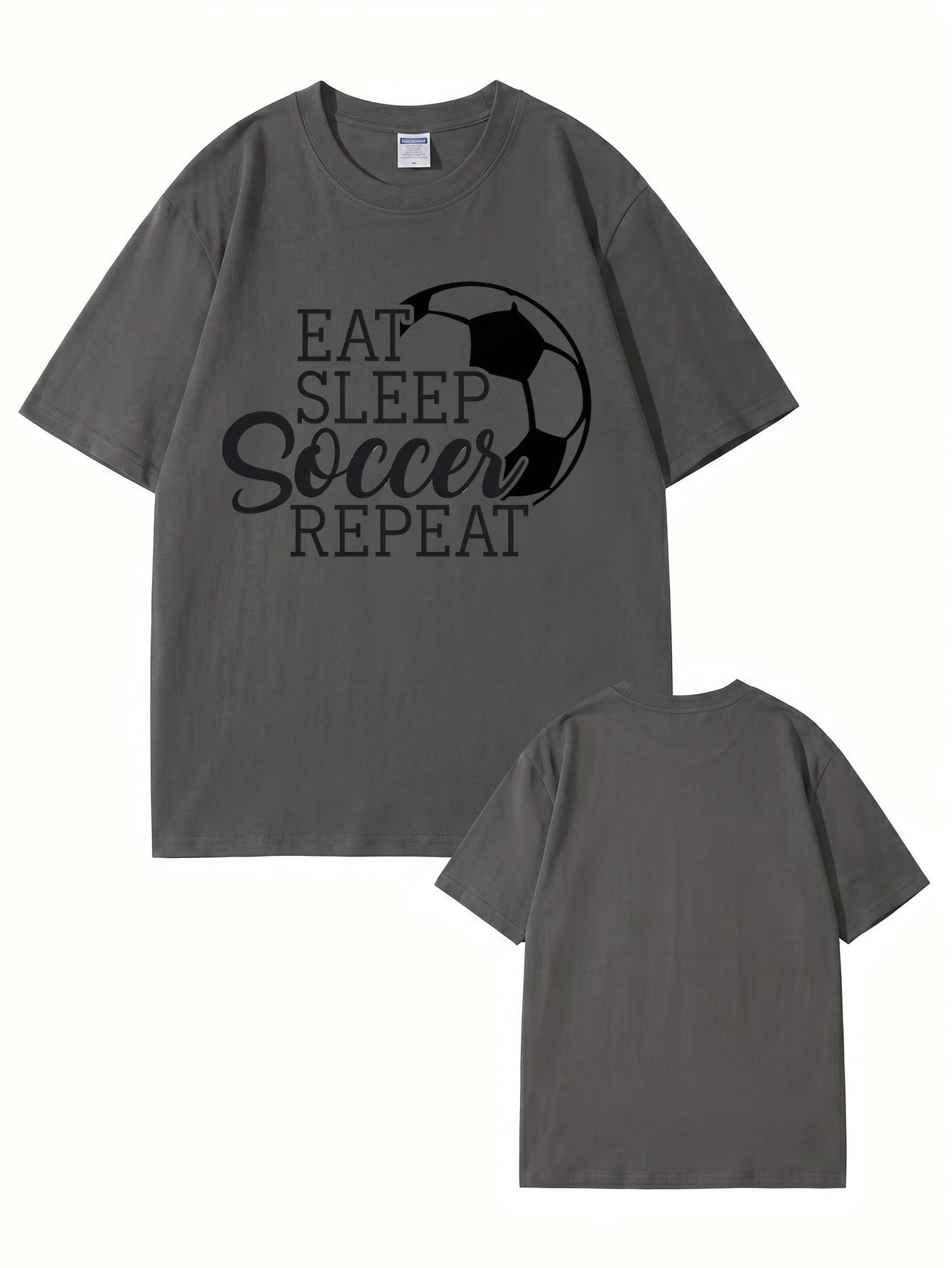 Eat Sleep Soccer Repeat Graphic T-Shirt - Premium Cotton Tee
