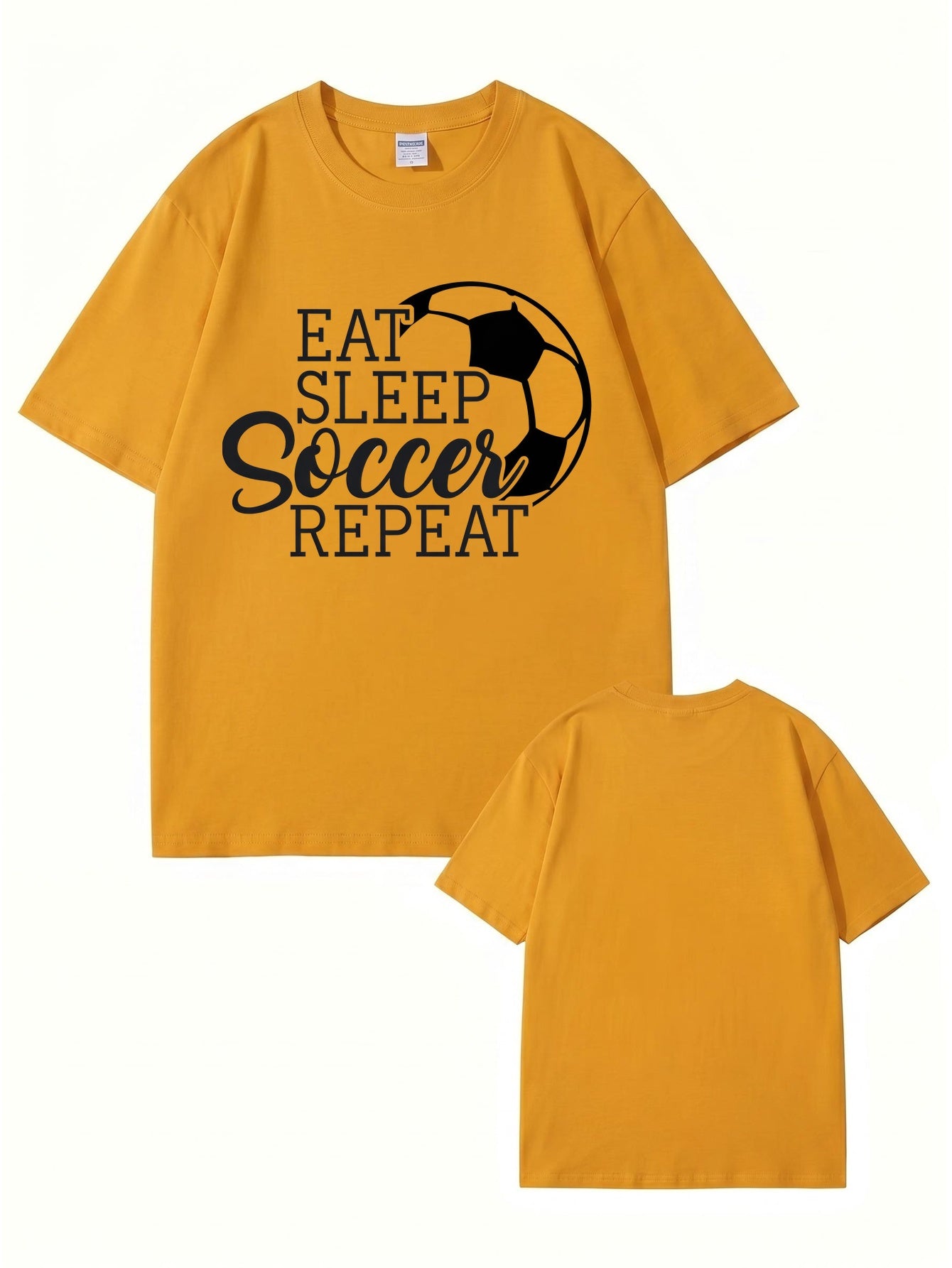 Eat Sleep Soccer Repeat Graphic T-Shirt - Premium Cotton Tee