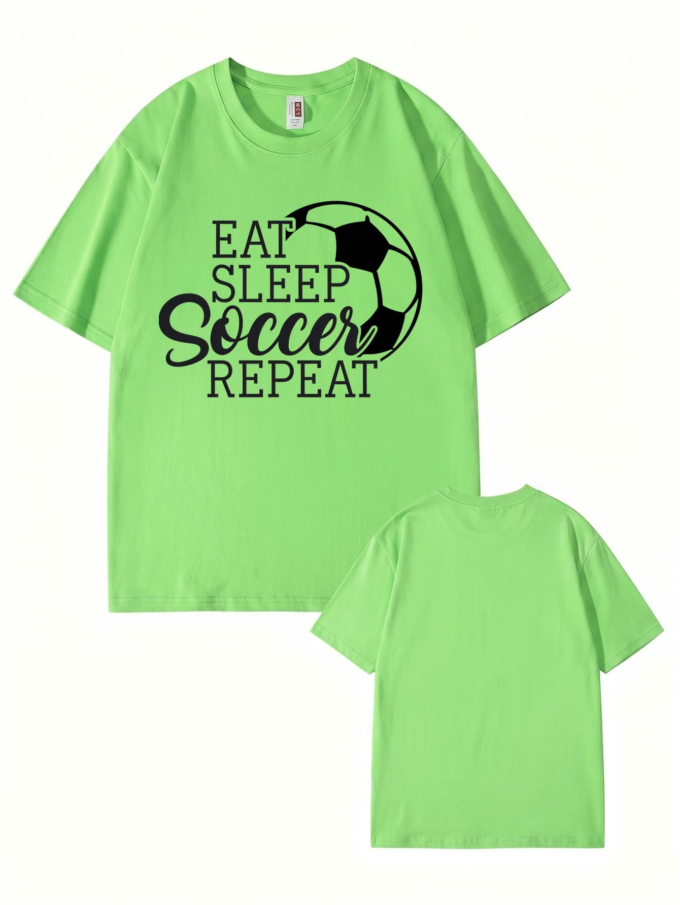 Eat Sleep Soccer Repeat Graphic T-Shirt - Premium Cotton Tee