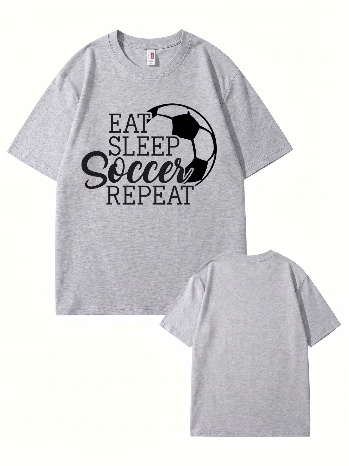 Eat Sleep Soccer Repeat Graphic T-Shirt - Premium Cotton Tee