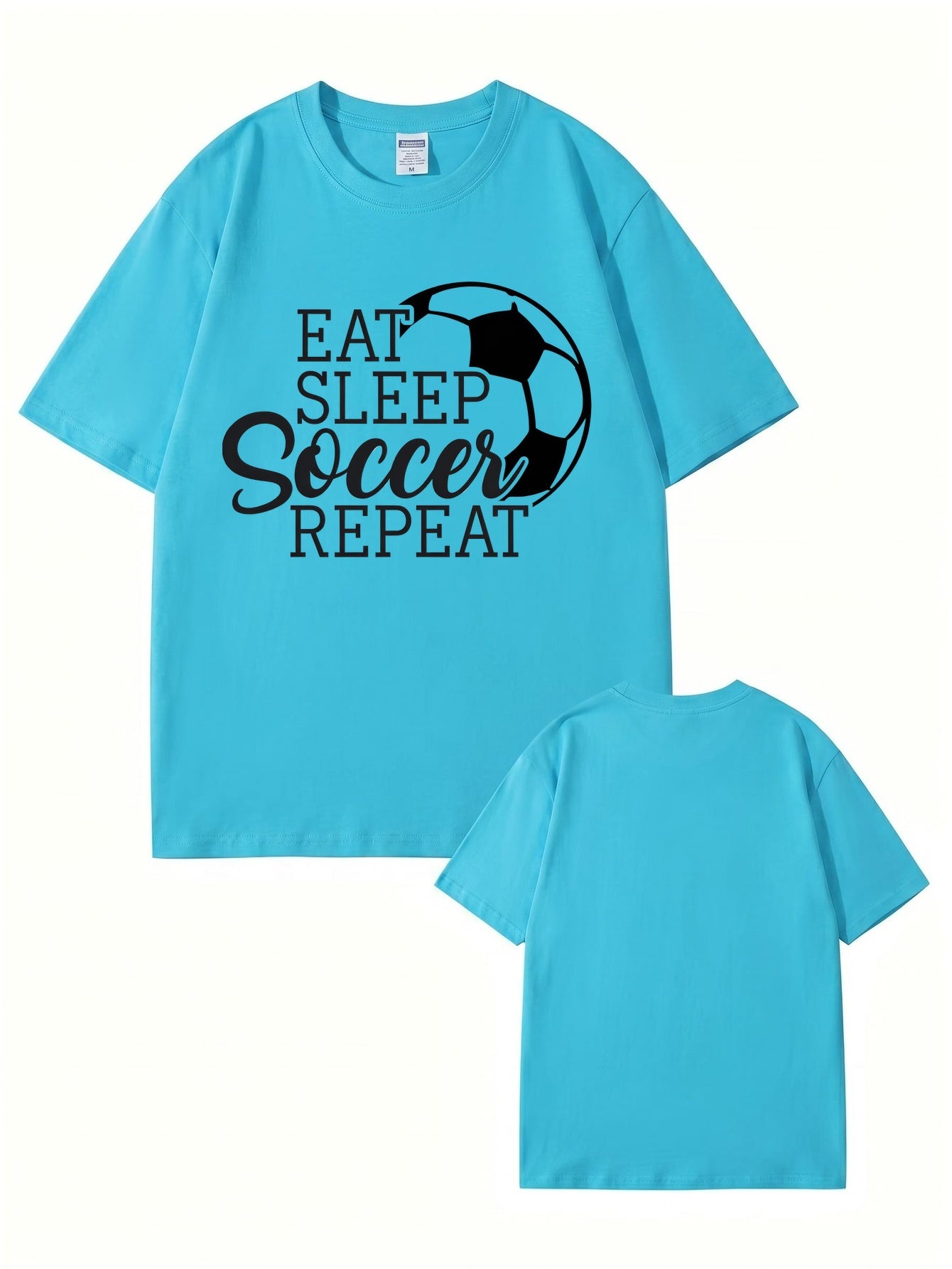 Eat Sleep Soccer Repeat Graphic T-Shirt - Premium Cotton Tee