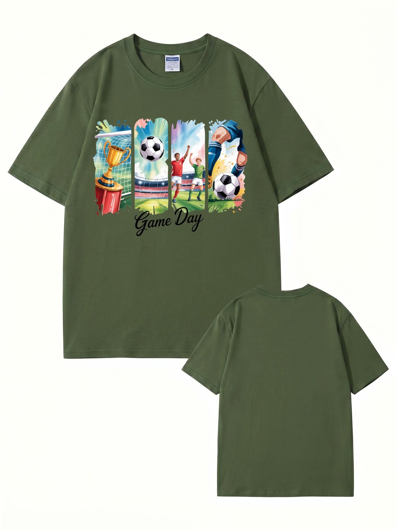 Game Day Soccer Graphic T-Shirt - Premium 200gsm Cotton Tee