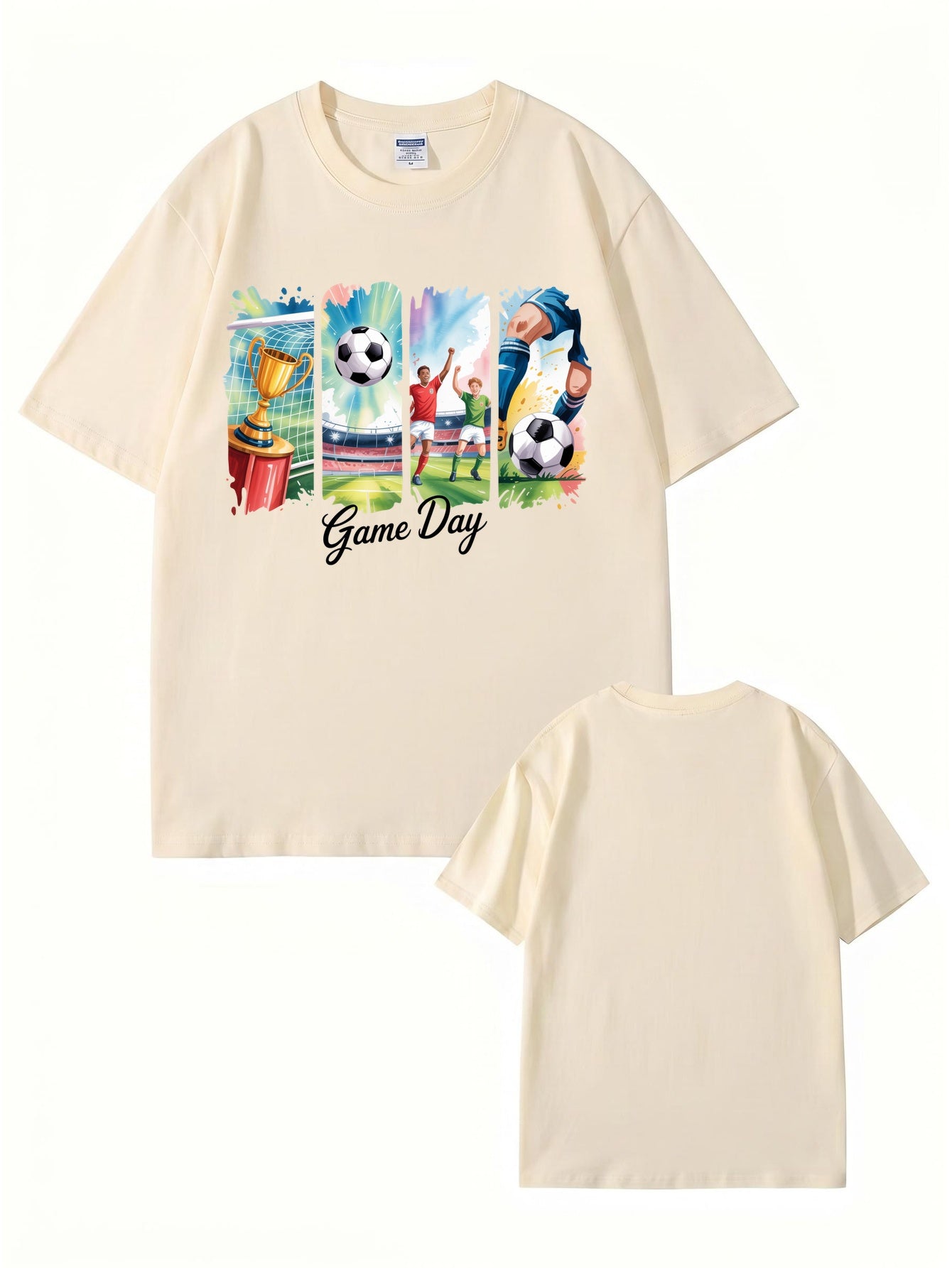 Game Day Soccer Graphic T-Shirt - Premium 200gsm Cotton Tee