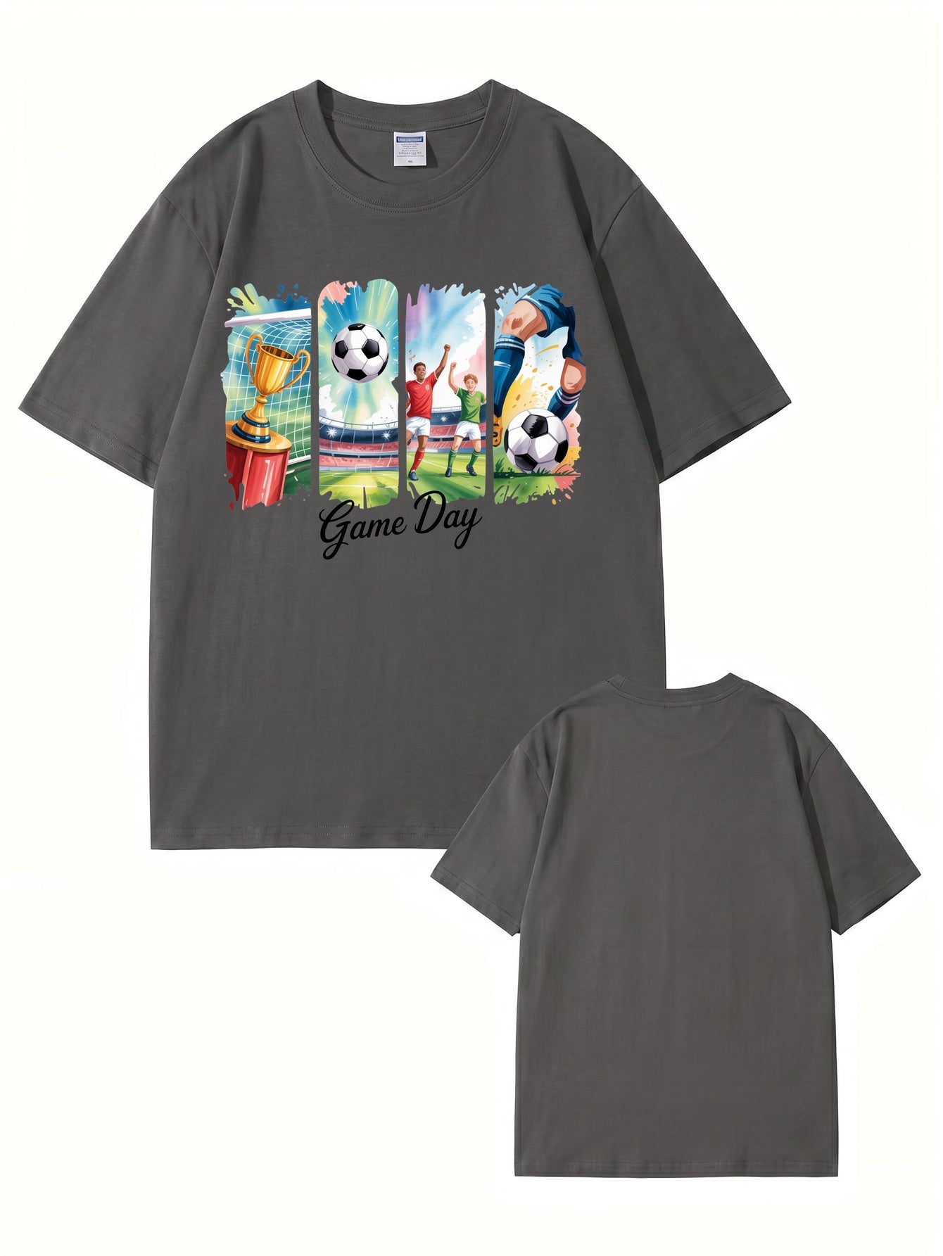 Game Day Soccer Graphic T-Shirt - Premium 200gsm Cotton Tee