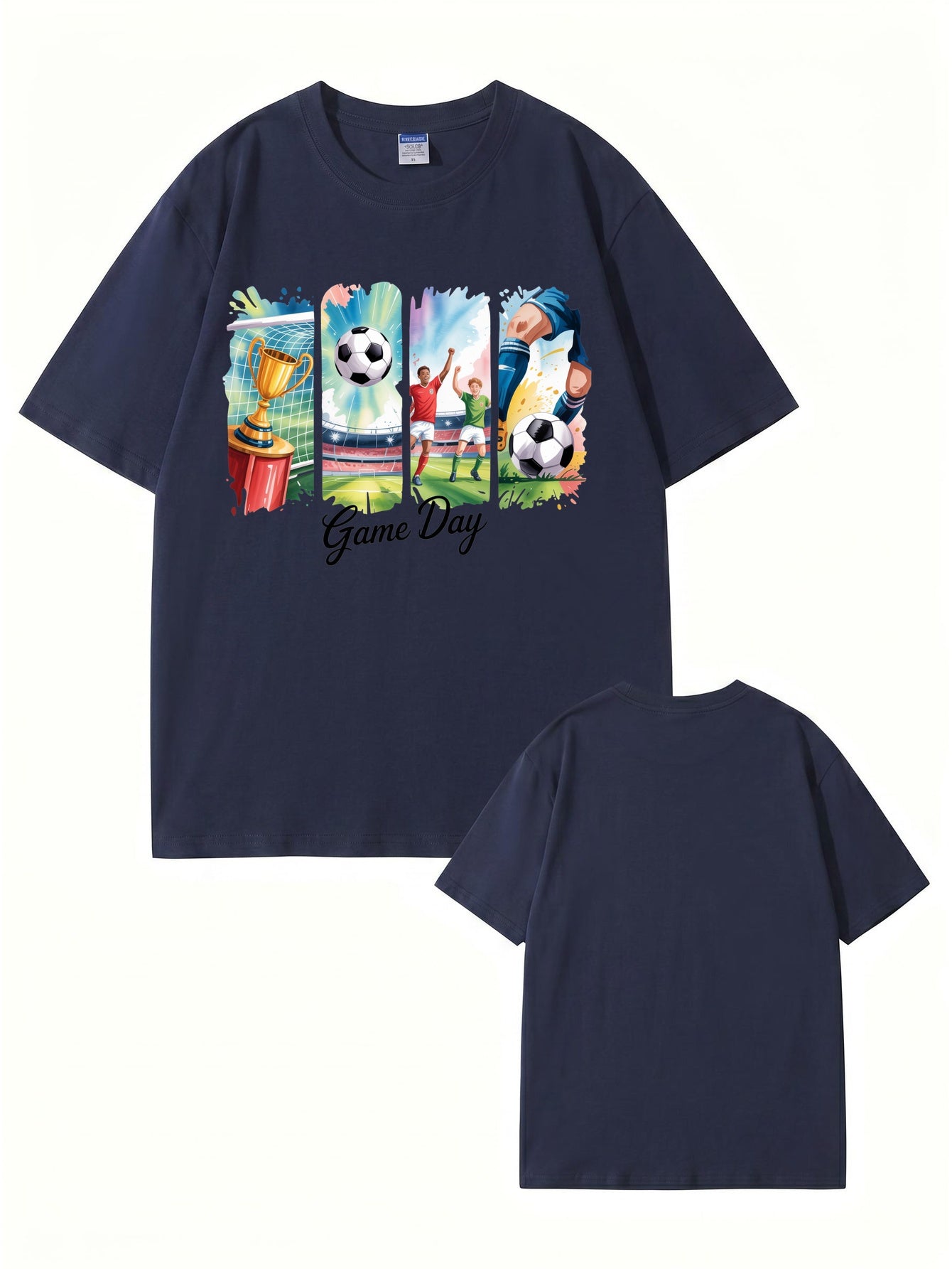 Game Day Soccer Graphic T-Shirt - Premium 200gsm Cotton Tee