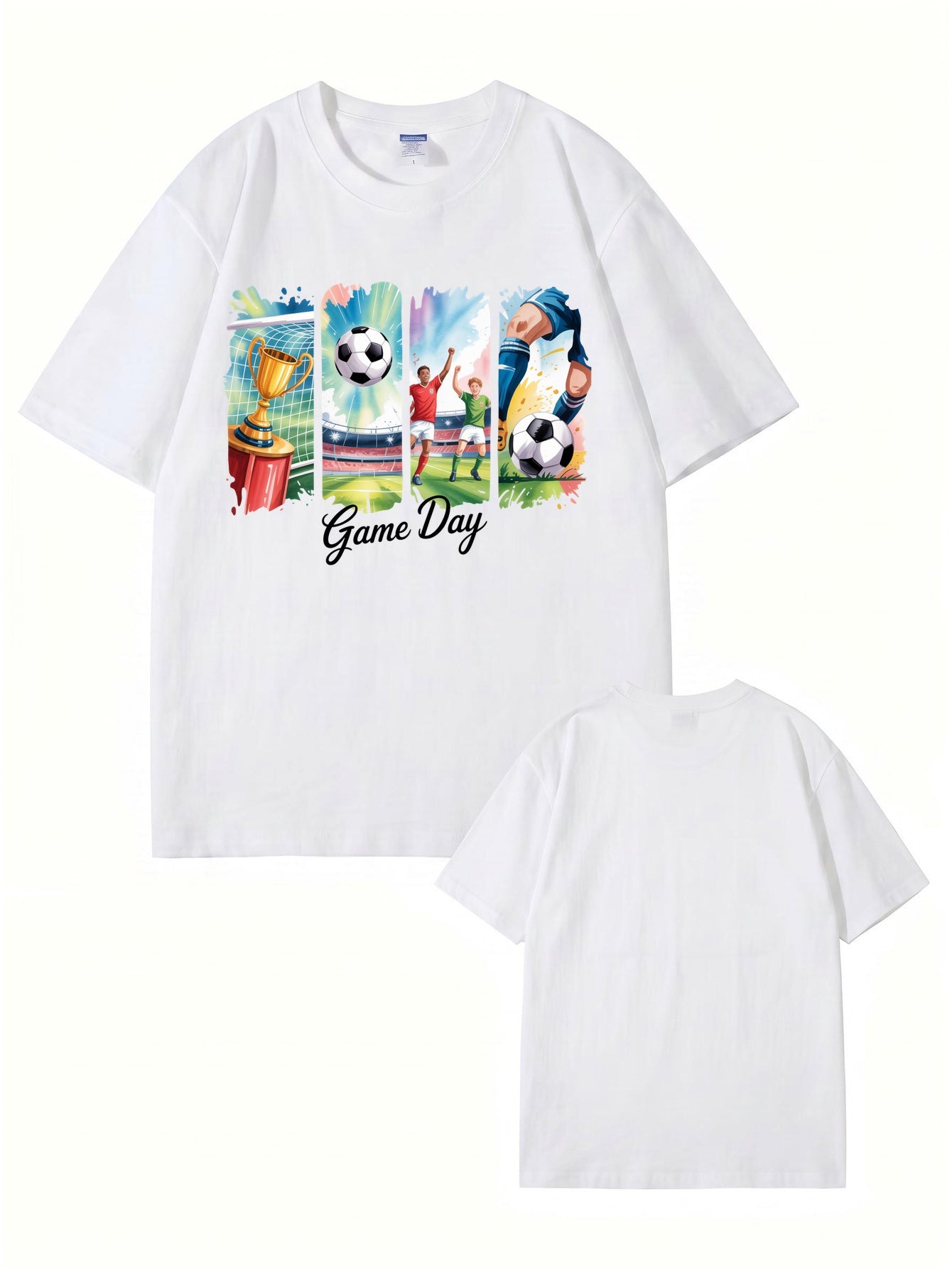 Game Day Soccer Graphic T-Shirt - Premium 200gsm Cotton Tee