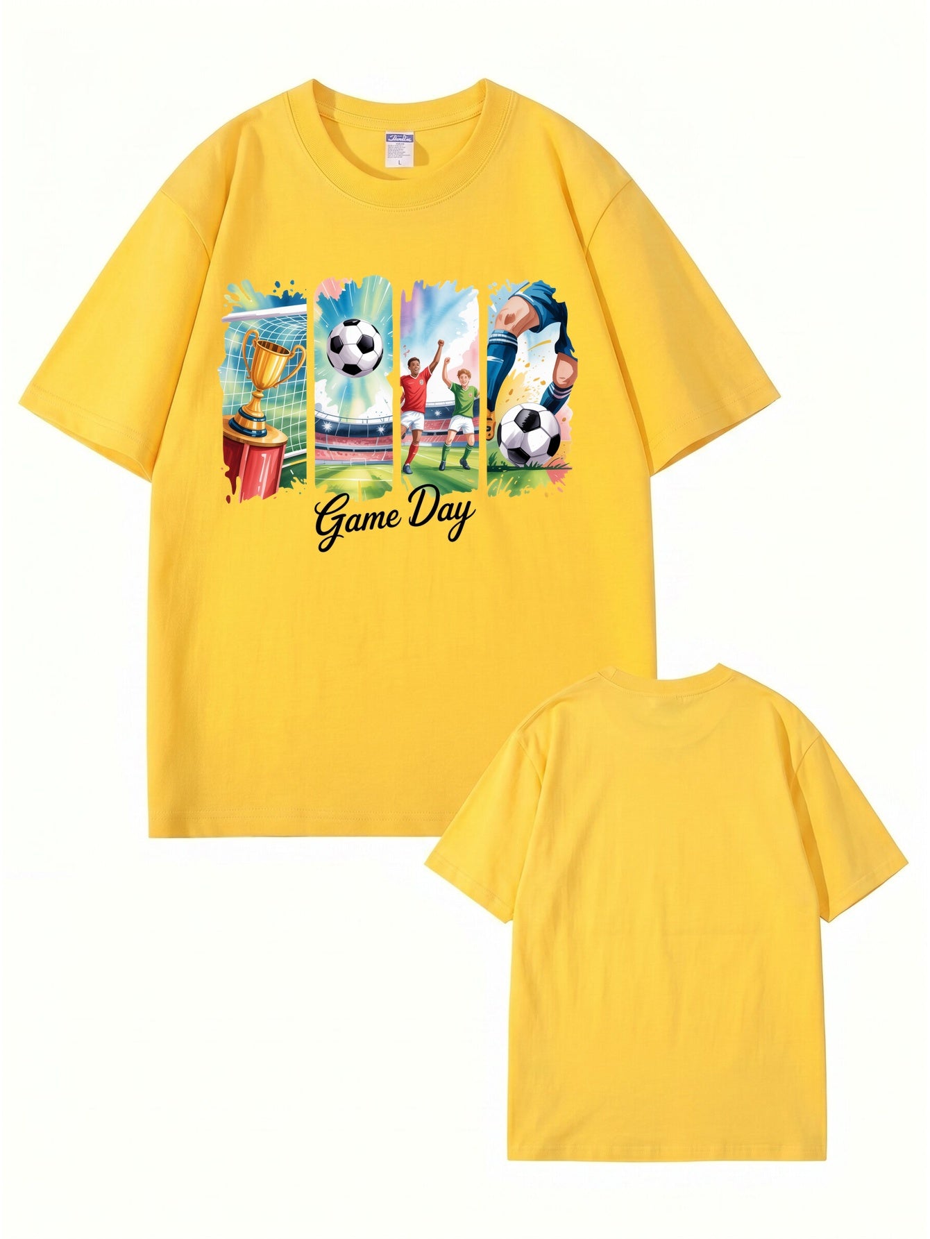 Game Day Soccer Graphic T-Shirt - Premium 200gsm Cotton Tee