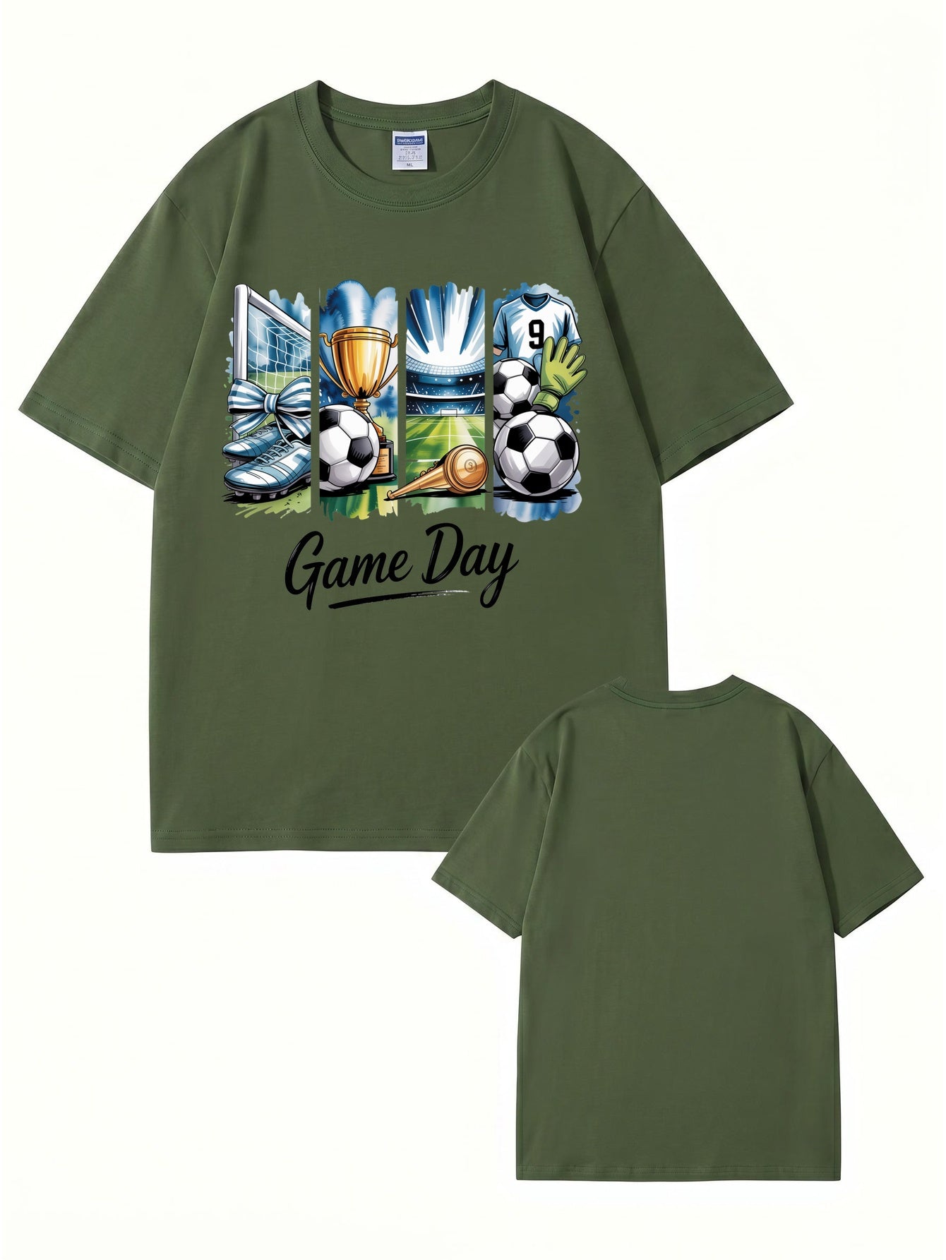 Game Day Graphic Print T-Shirt - Premium Cotton Soccer Fan Apparel