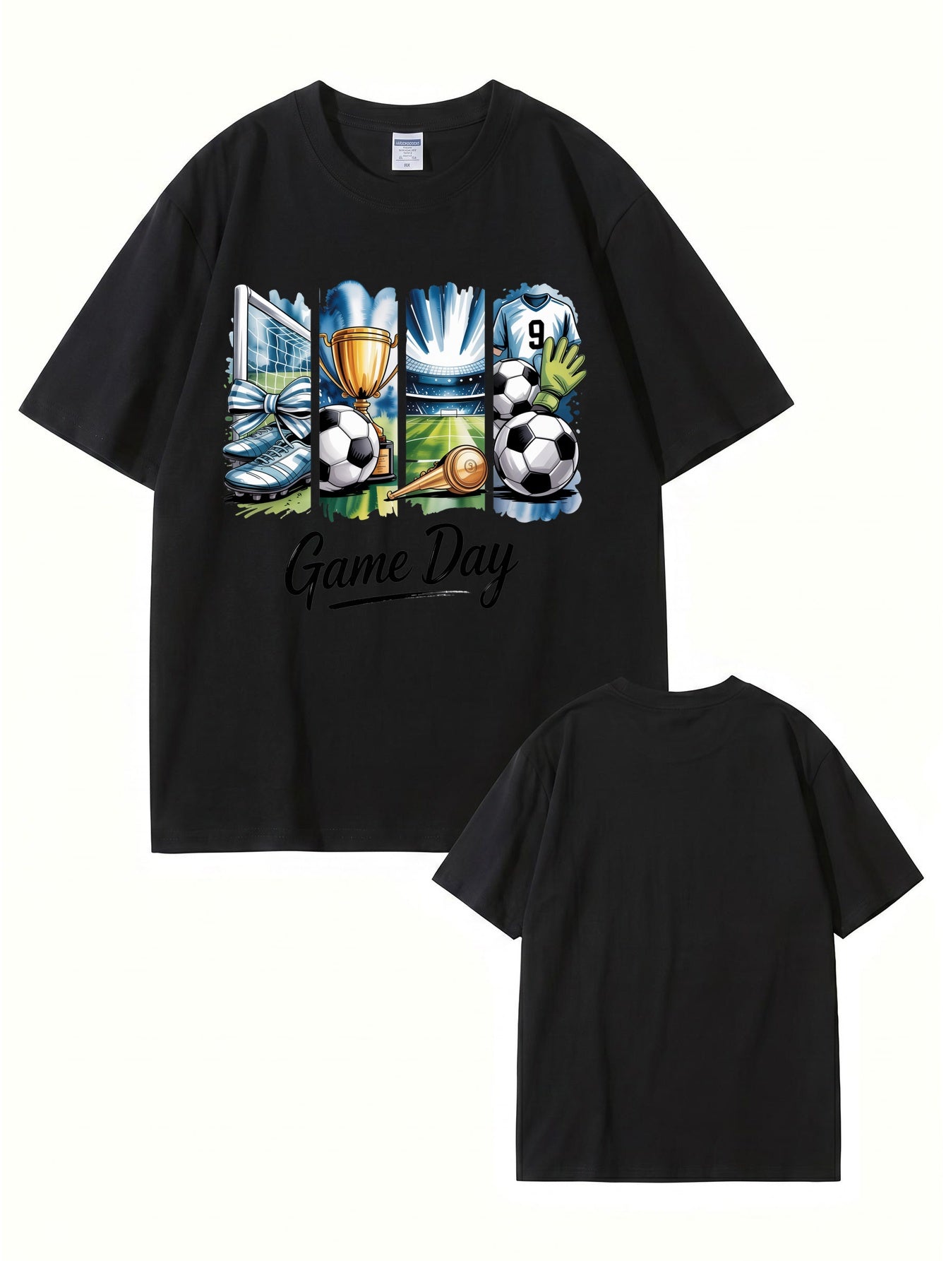 Game Day Graphic Print T-Shirt - Premium Cotton Soccer Fan Apparel