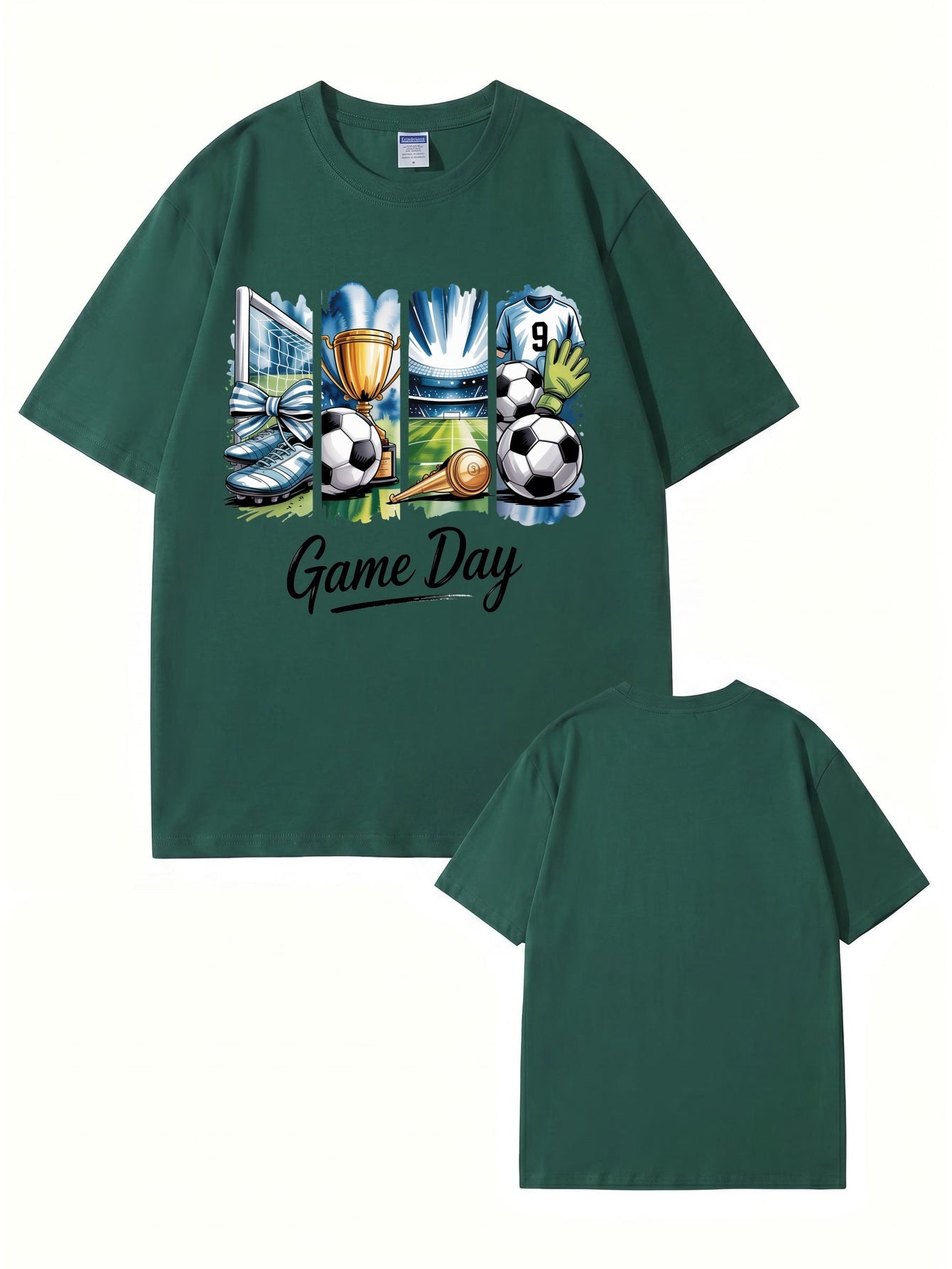 Game Day Graphic Print T-Shirt - Premium Cotton Soccer Fan Apparel