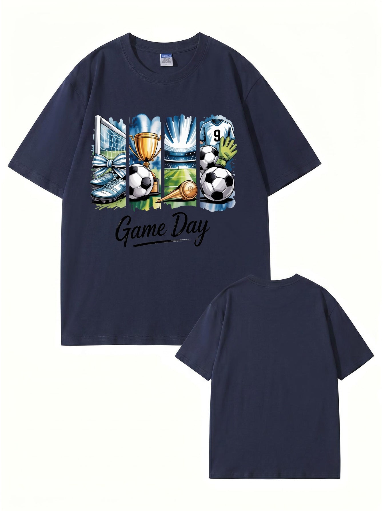 Game Day Graphic Print T-Shirt - Premium Cotton Soccer Fan Apparel