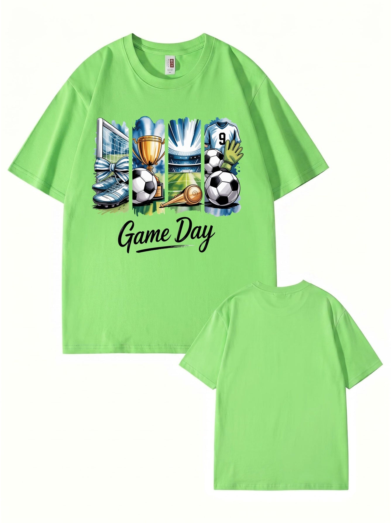 Game Day Graphic Print T-Shirt - Premium Cotton Soccer Fan Apparel