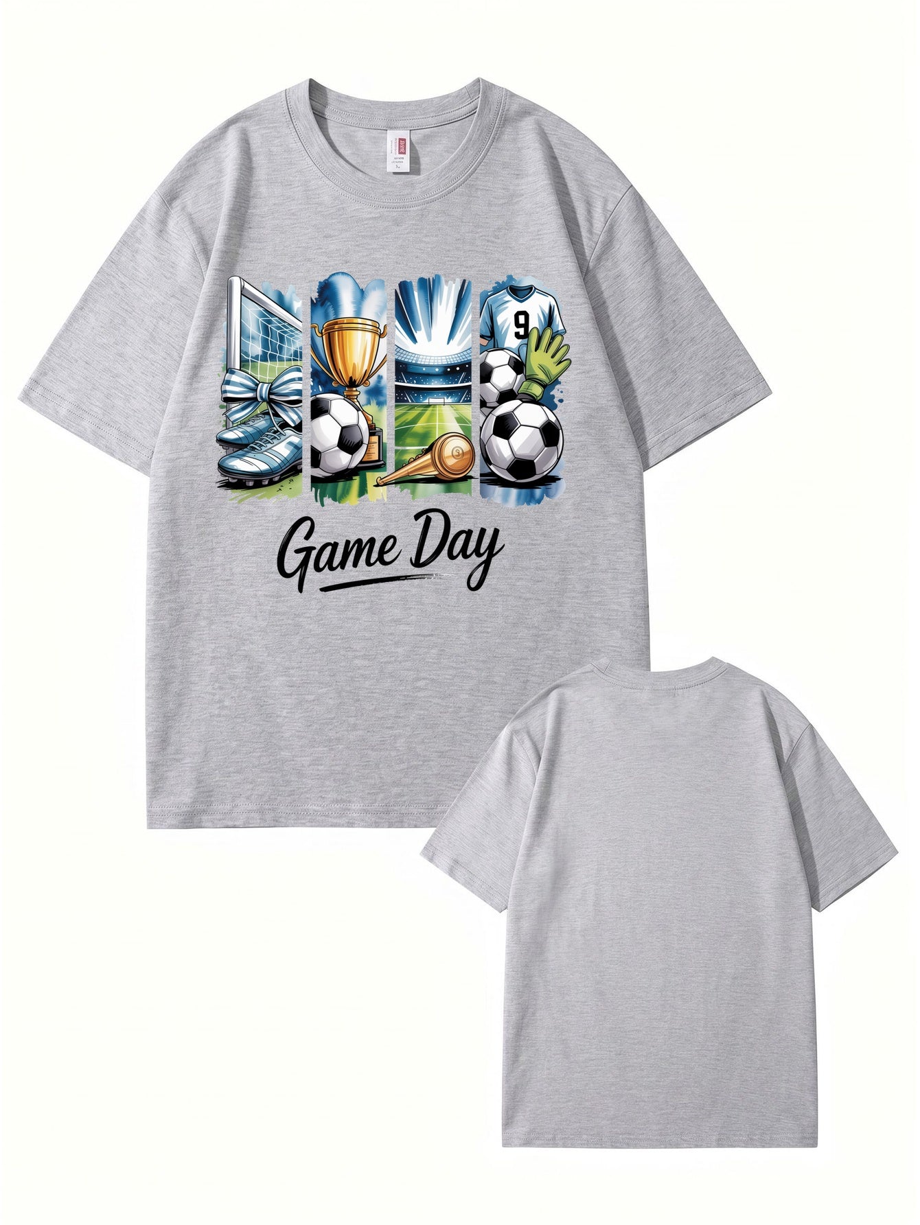 Game Day Graphic Print T-Shirt - Premium Cotton Soccer Fan Apparel