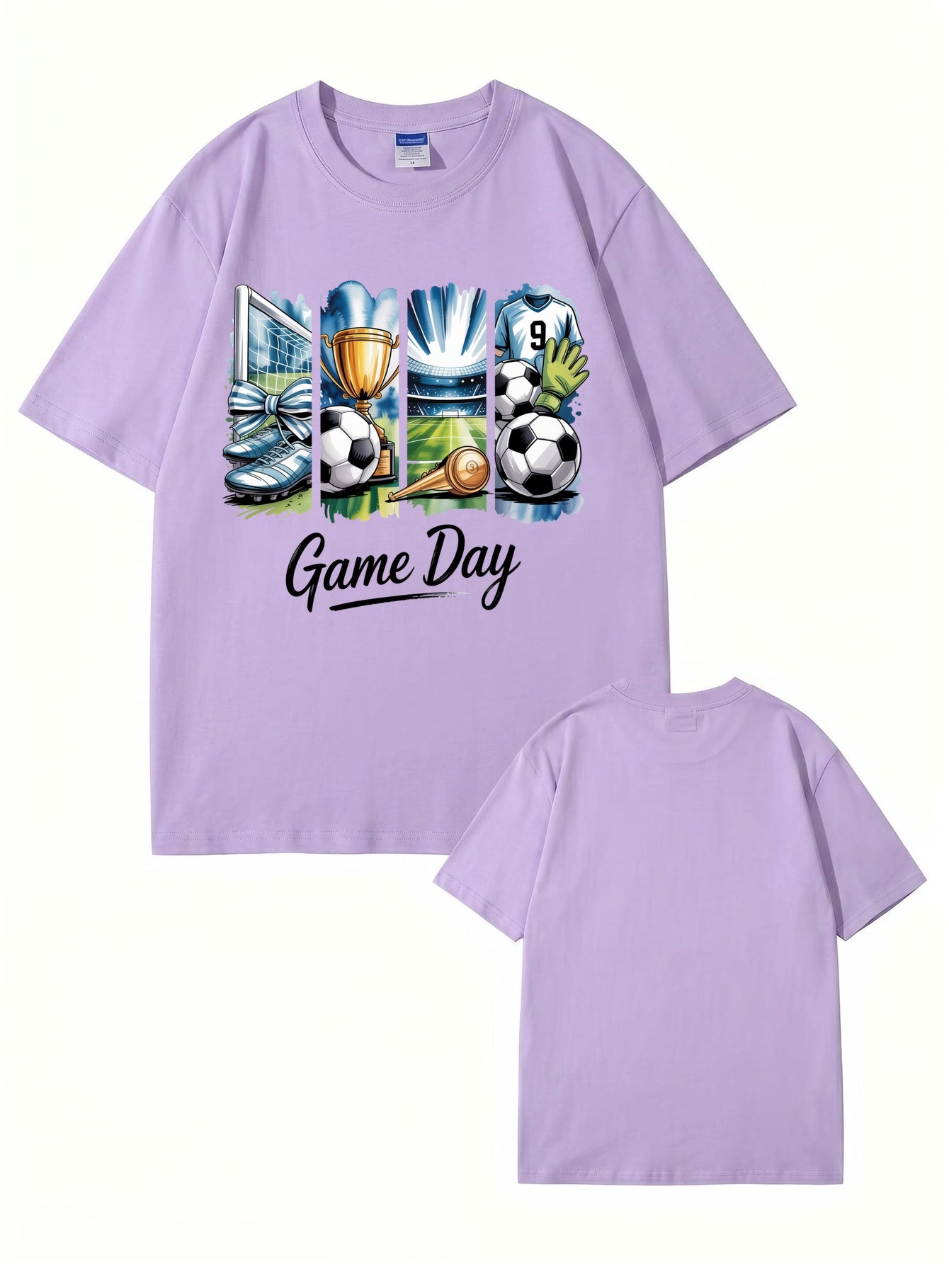 Game Day Graphic Print T-Shirt - Premium Cotton Soccer Fan Apparel