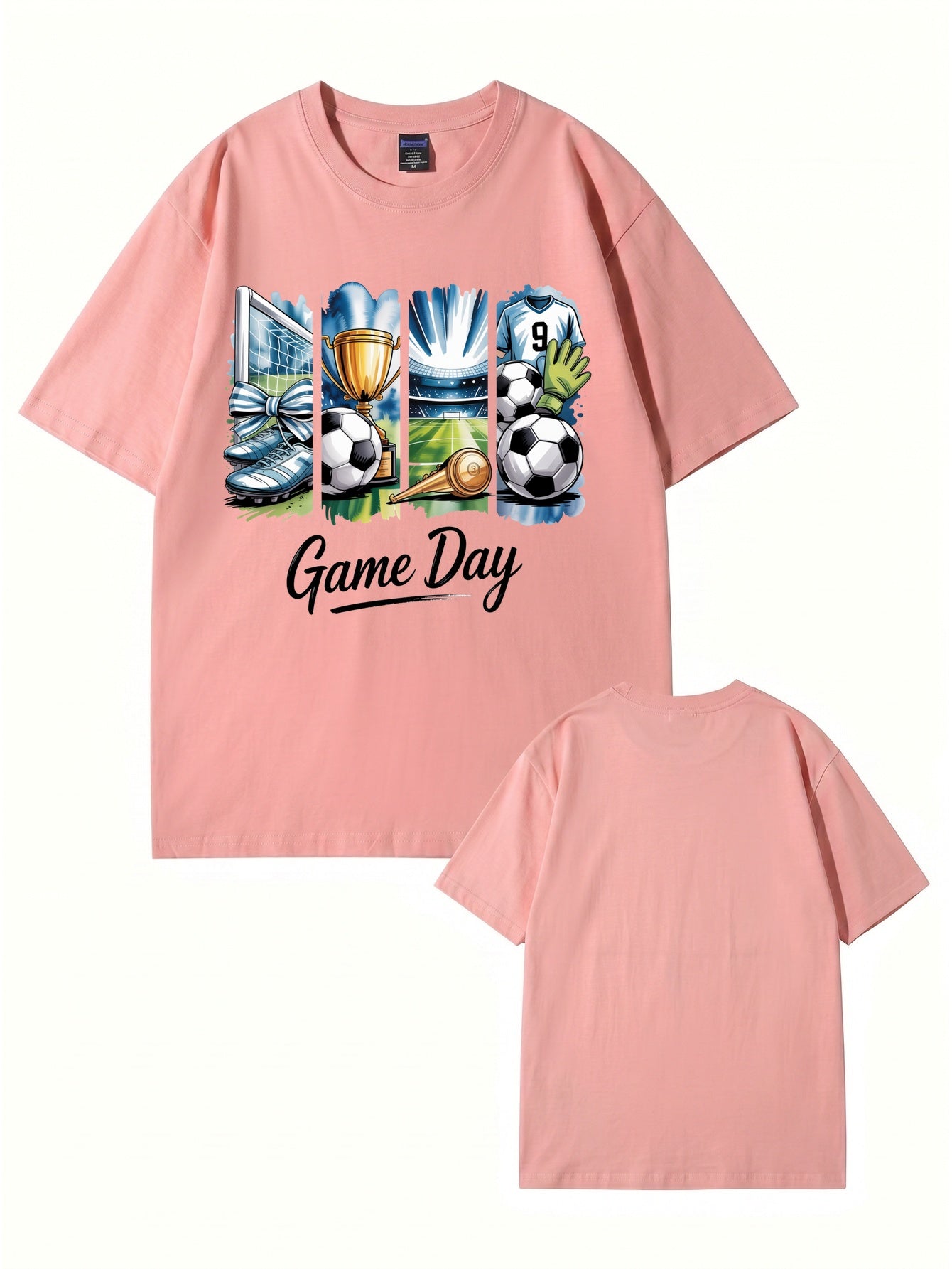 Game Day Graphic Print T-Shirt - Premium Cotton Soccer Fan Apparel