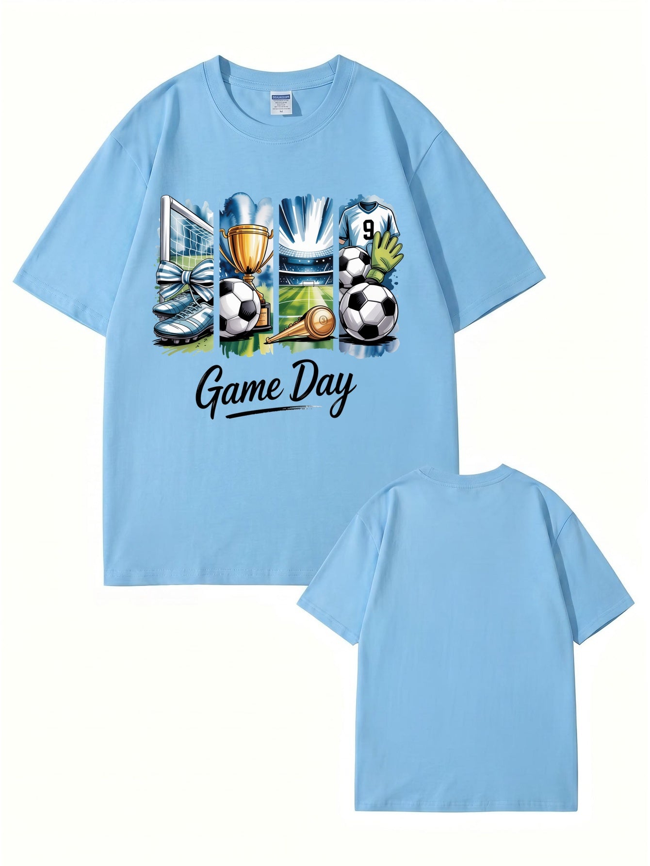 Game Day Graphic Print T-Shirt - Premium Cotton Soccer Fan Apparel